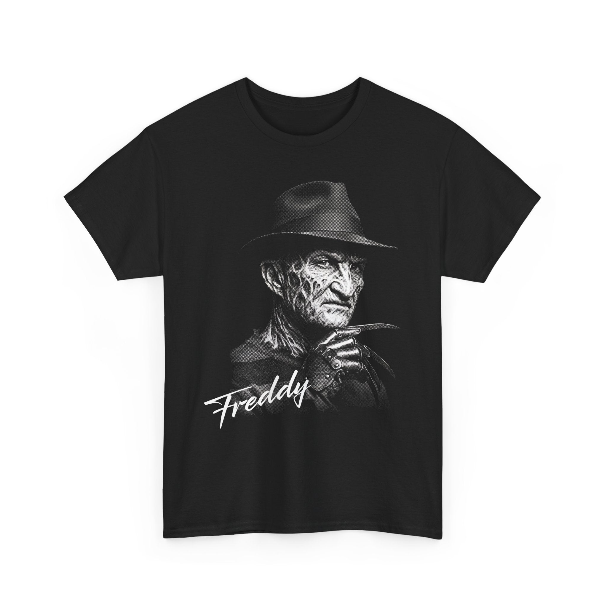 Freddy Krueger Halftone T-Shirt | Nightmare on Elm Street Tee | Classic Horror Villain Gift