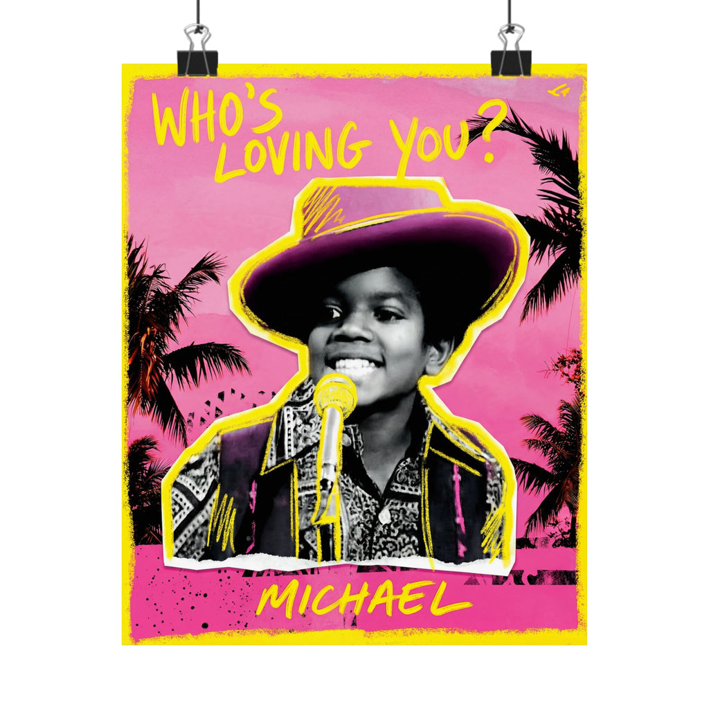 Michael Jackson Who's Loving You Poster Young MJ Pop Art Print Gift