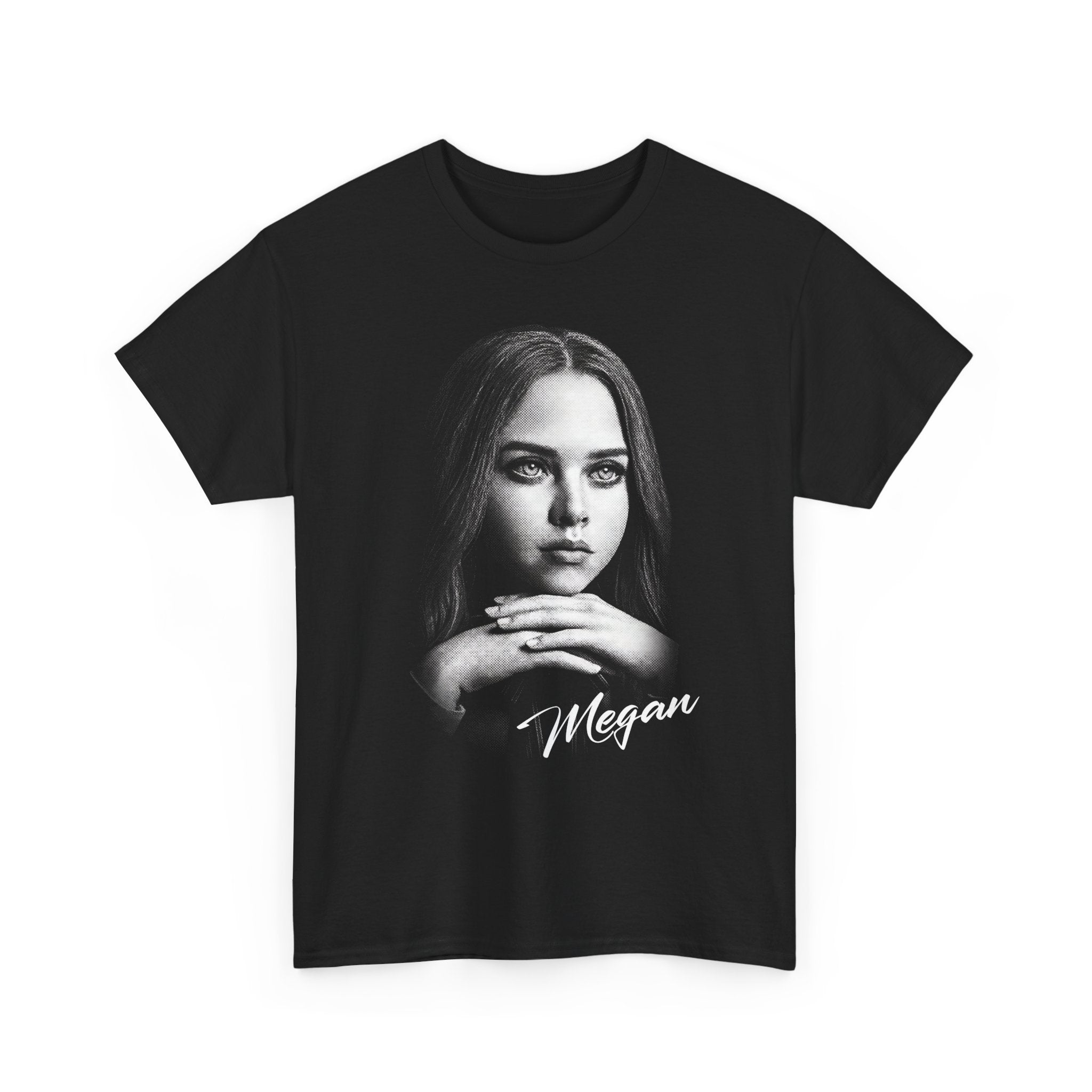 M3GAN Halftone T-Shirt | AI Horror Movie Villain Tee | Retro Graphic Shirt | Sci-Fi Horror Fan Gift