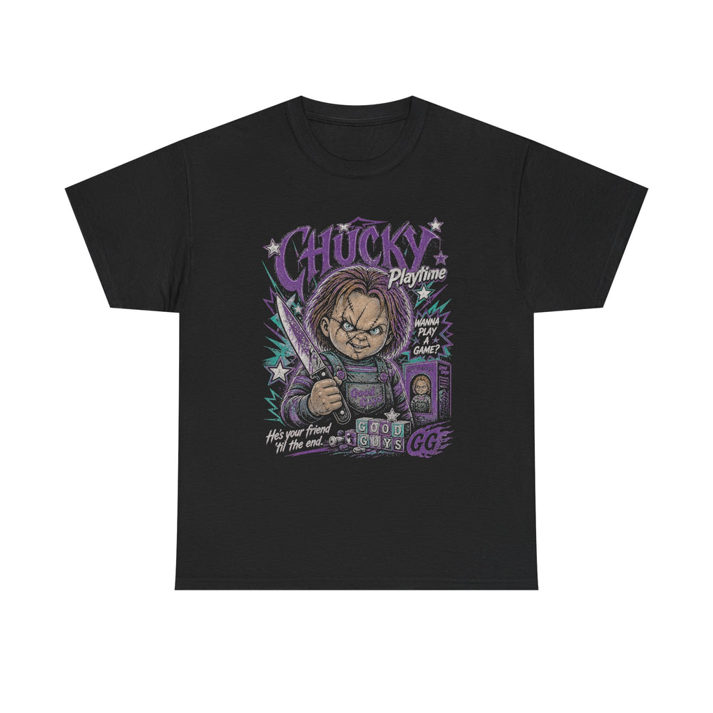 Chucky Playtime Graphic Tee | Retro Horror Movie Slasher Shirt
