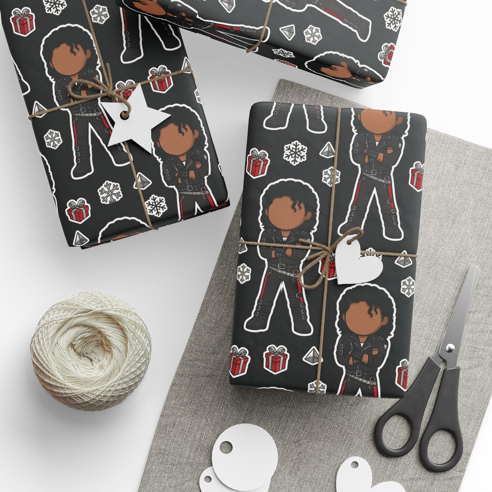 Michael Jackson Wrapping Paper Bad Era Gift Wrap MJ Holiday Xmas