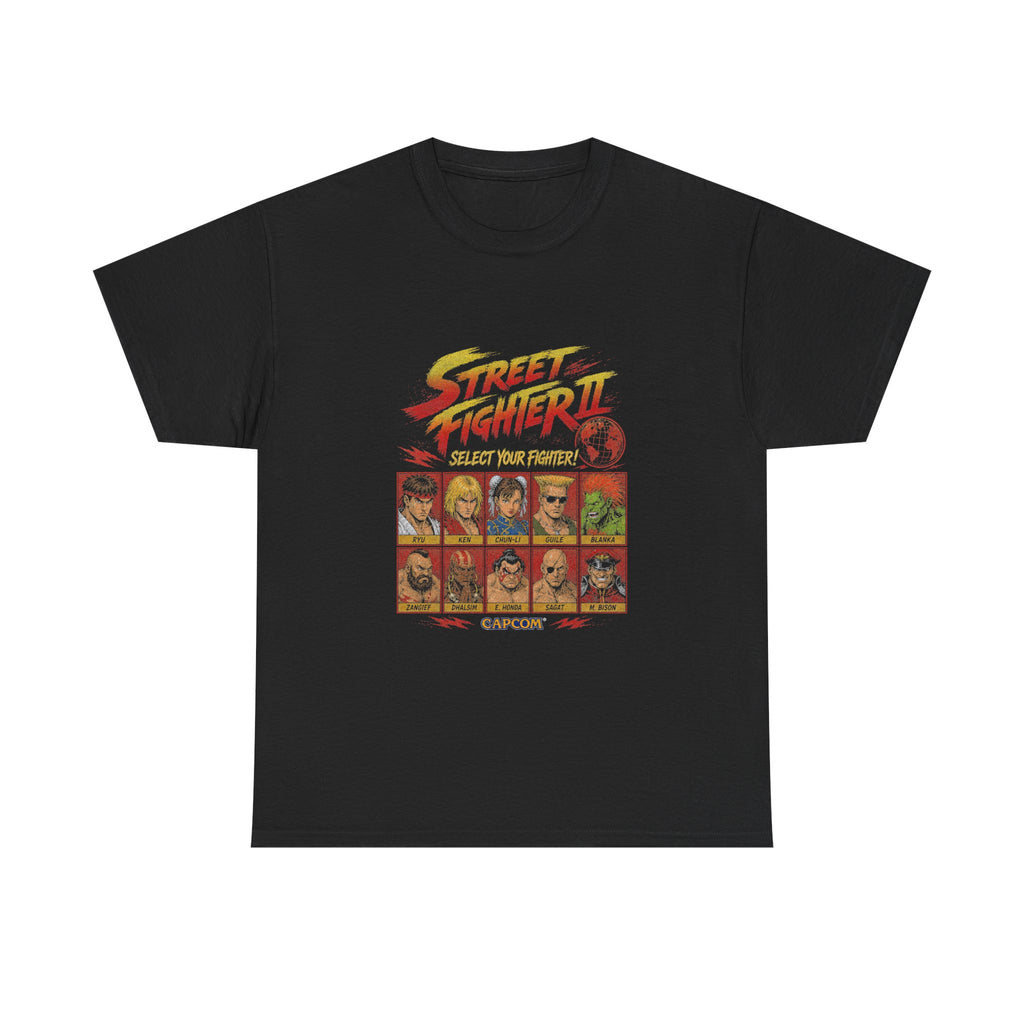 Street Fighter II Character Select Tee - Vintage Arcade Gaming Shirt