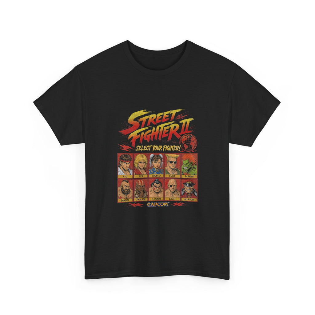 Street Fighter II Character Select Tee - Vintage Arcade Gaming Shirt