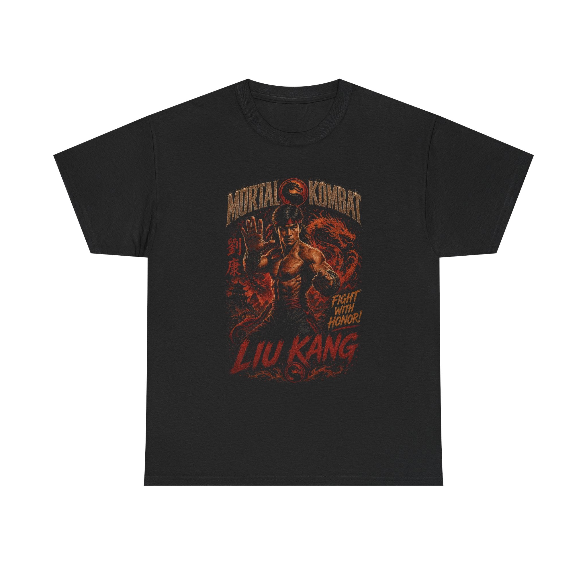 Liu Kang Mortal Kombat Tee | Halftone Gaming Fighter Shirt