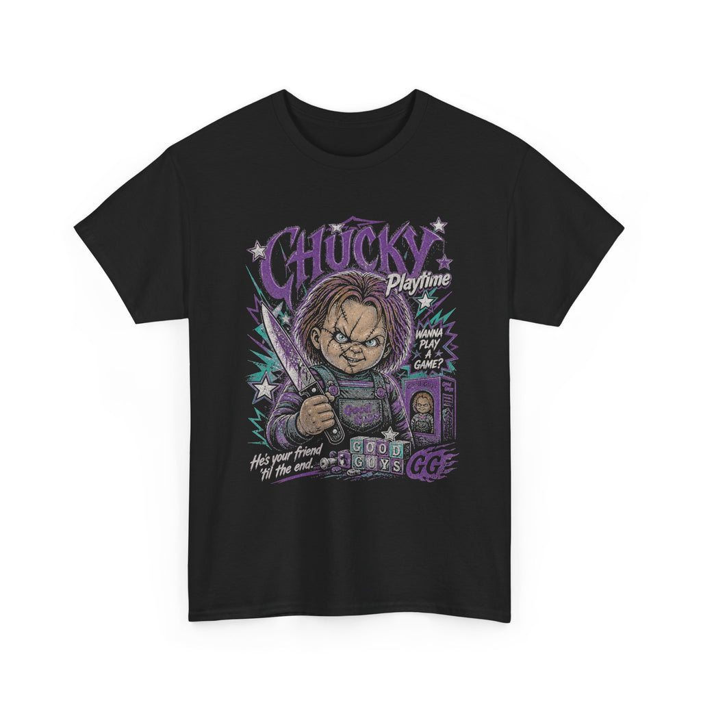 Chucky Playtime Graphic Tee | Retro Horror Movie Slasher Shirt