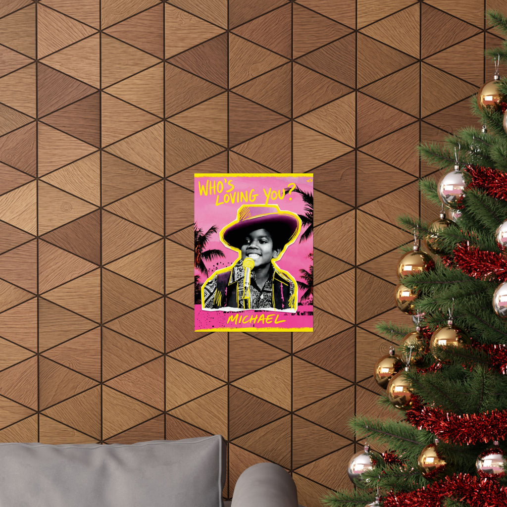 Michael Jackson Who's Loving You Poster Young MJ Pop Art Print Gift