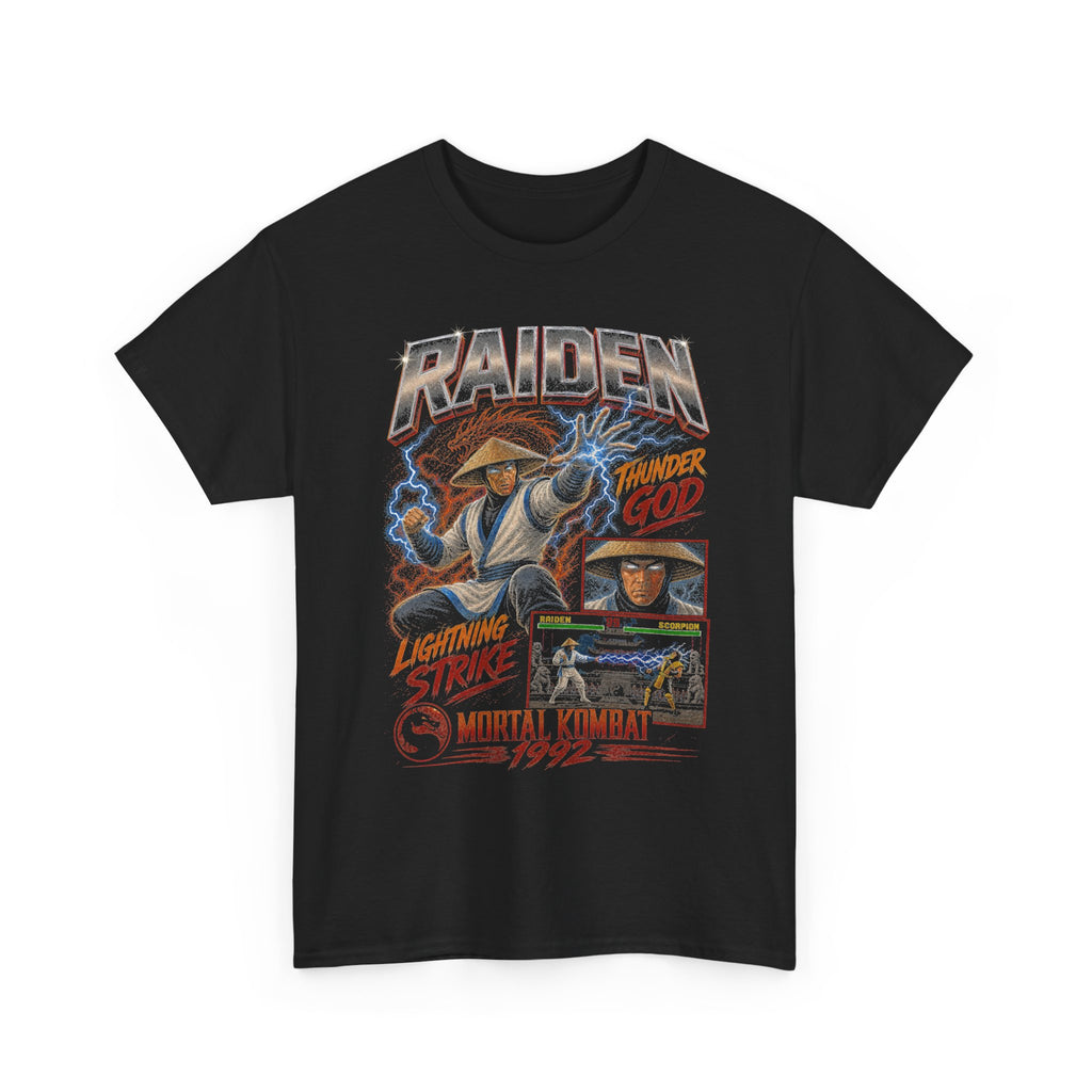 Raiden Thunder God lightning strike Mortal Kombat tee | vintage arcade fighter shirt