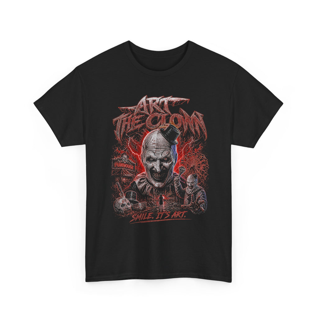 Silent Slasher Clown Horror Graphic Tee | Slasher Movie Fan Shirt