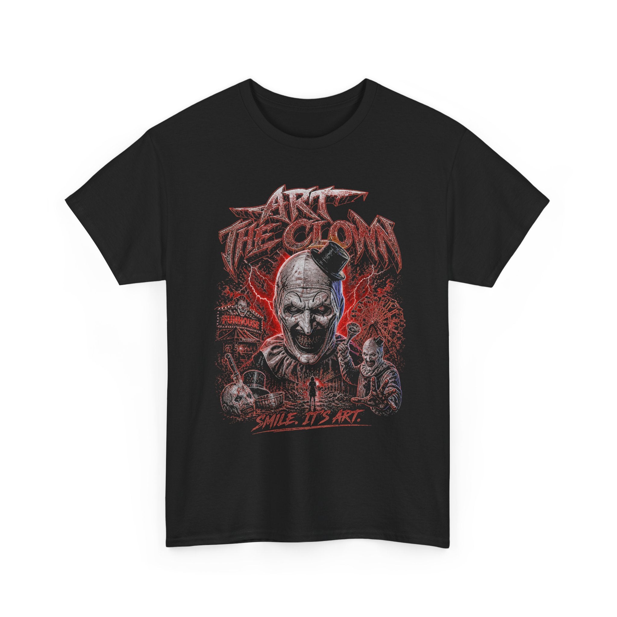 Silent Slasher Clown Horror Graphic Tee | Slasher Movie Fan Shirt