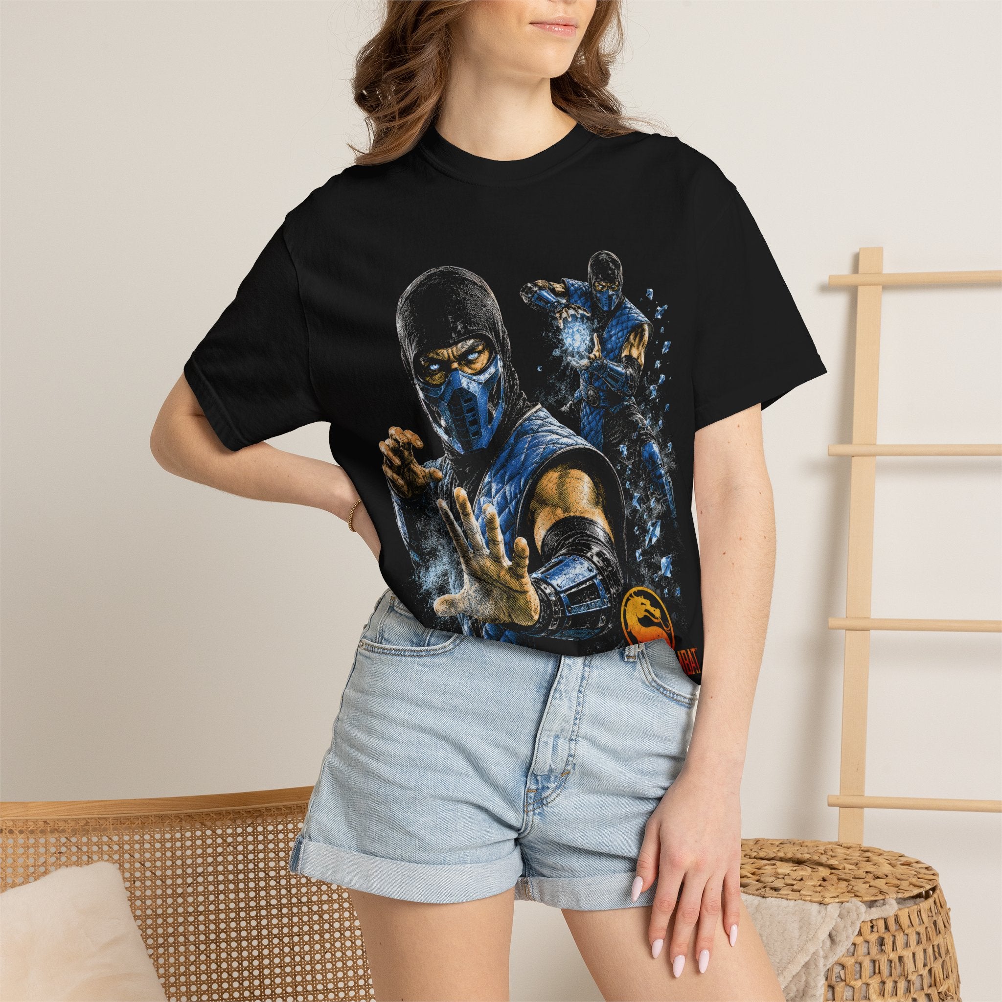 Sub-Zero Mortal Kombat Tee | Halftone Gaming Graphic Unisex Shirt
