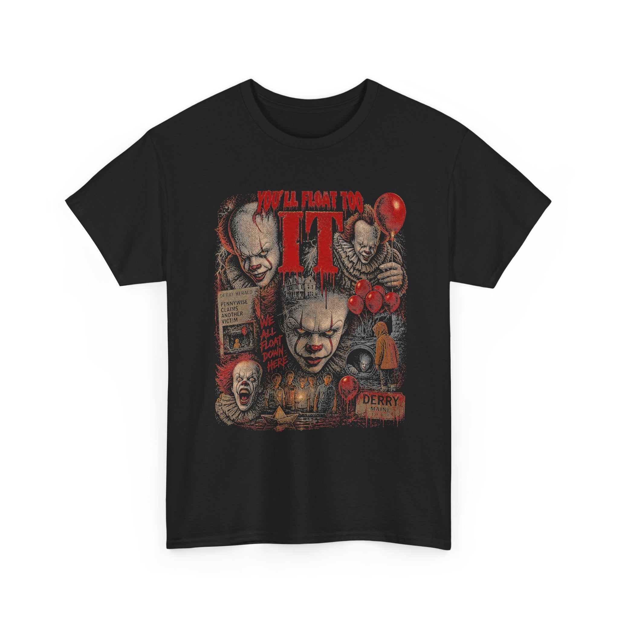 Sewer Horror Clown Graphic Tee | Vintage Clown Scary Movie Shirt