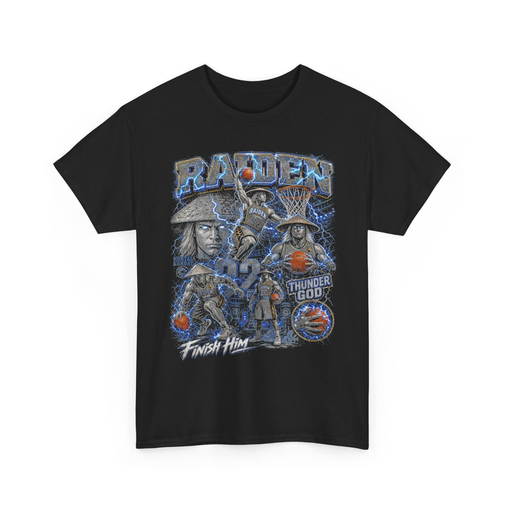 Raiden Mortal Kombat Basketball Tee | Vintage Bootleg Gaming Shirt