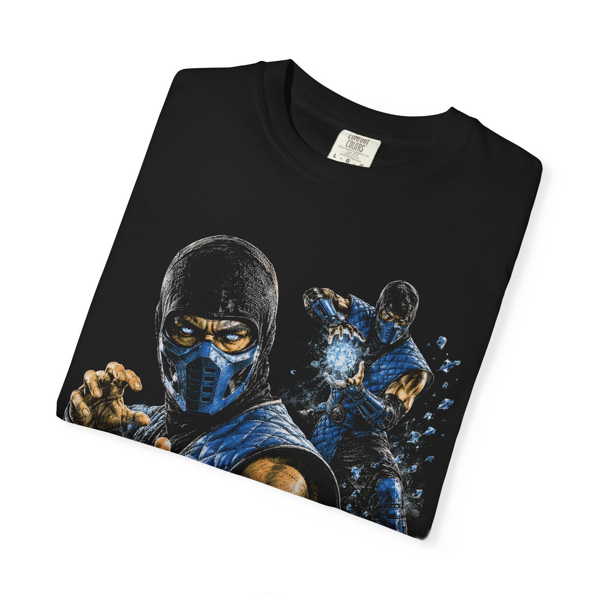 Sub-Zero Mortal Kombat Tee | Halftone Gaming Graphic Unisex Shirt