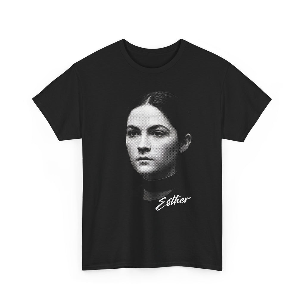 Esther Halftone Tee | Orphan Horror Movie Shirt | Psychological Thriller Fan Gift | Creepy Art