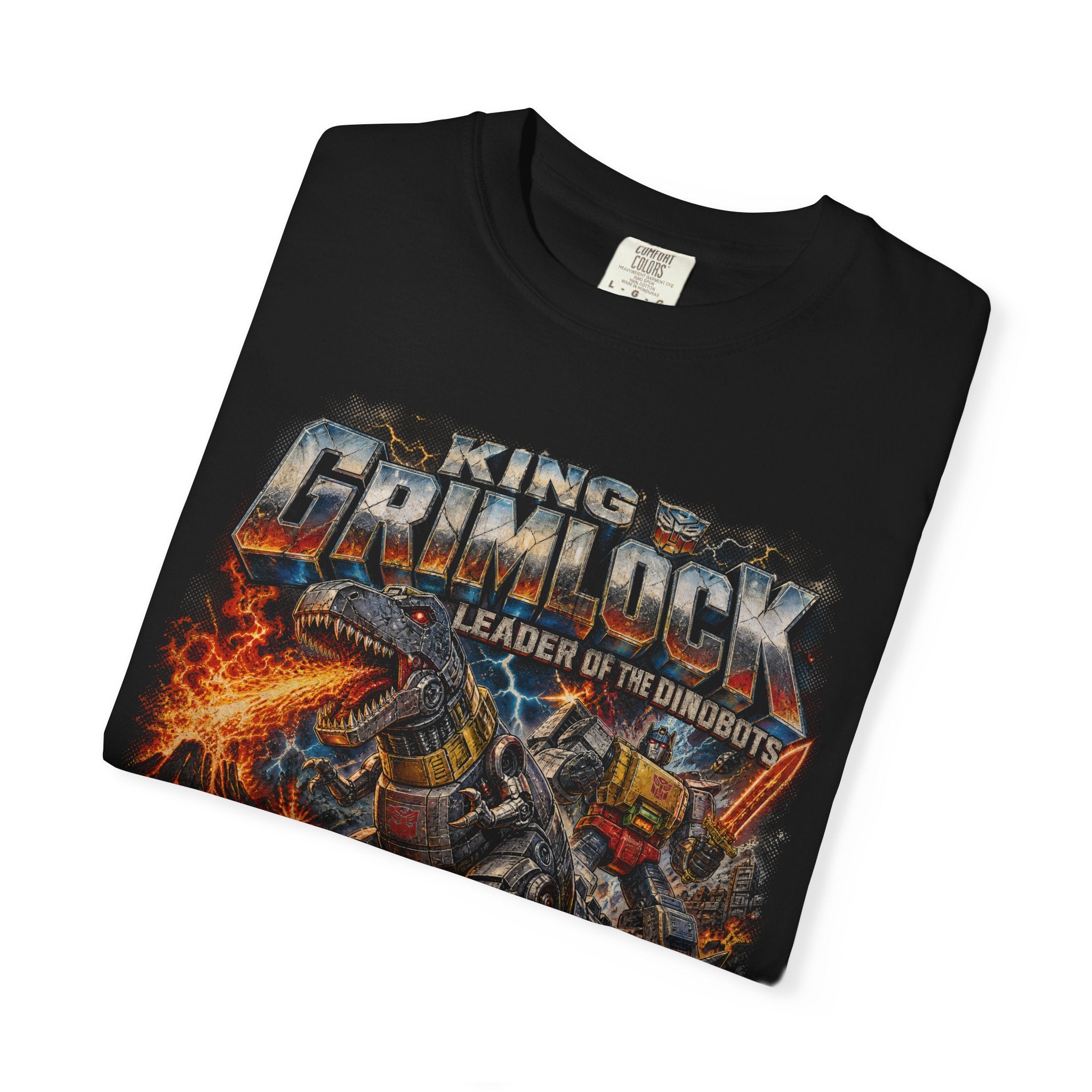 King Grimlock Dinobot T-Shirt | Retro Transformers Comic Tee