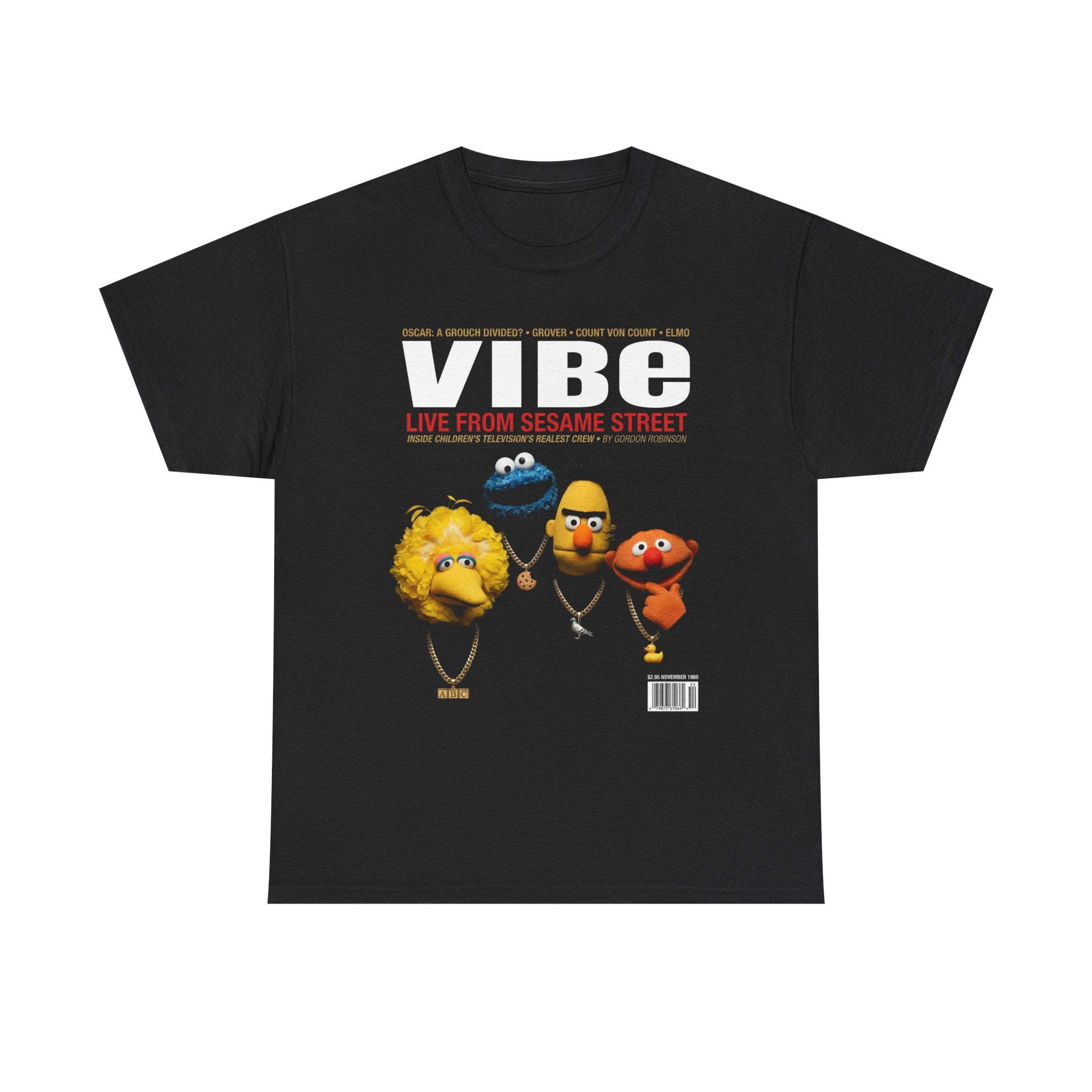 Sesame Street Vibe Magazine Tee | Retro Hip Hop Puppet Graphic Shirt