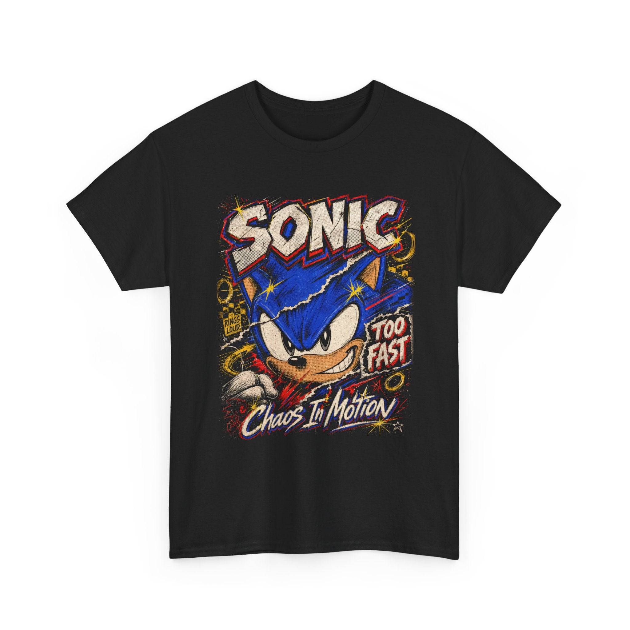 Sonic the Hedgehog Graphic Tee | Vintage Distressed Gaming Shirt