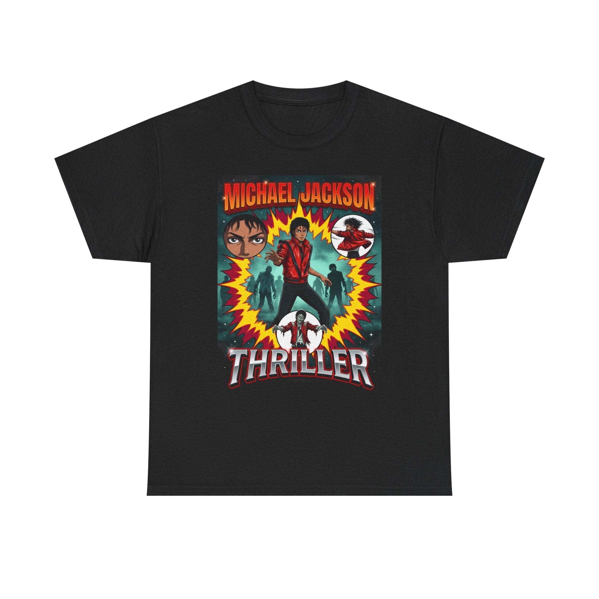Michael Jackson Thriller Shirt Vintage Anime Comic Tee Retro Pop Art