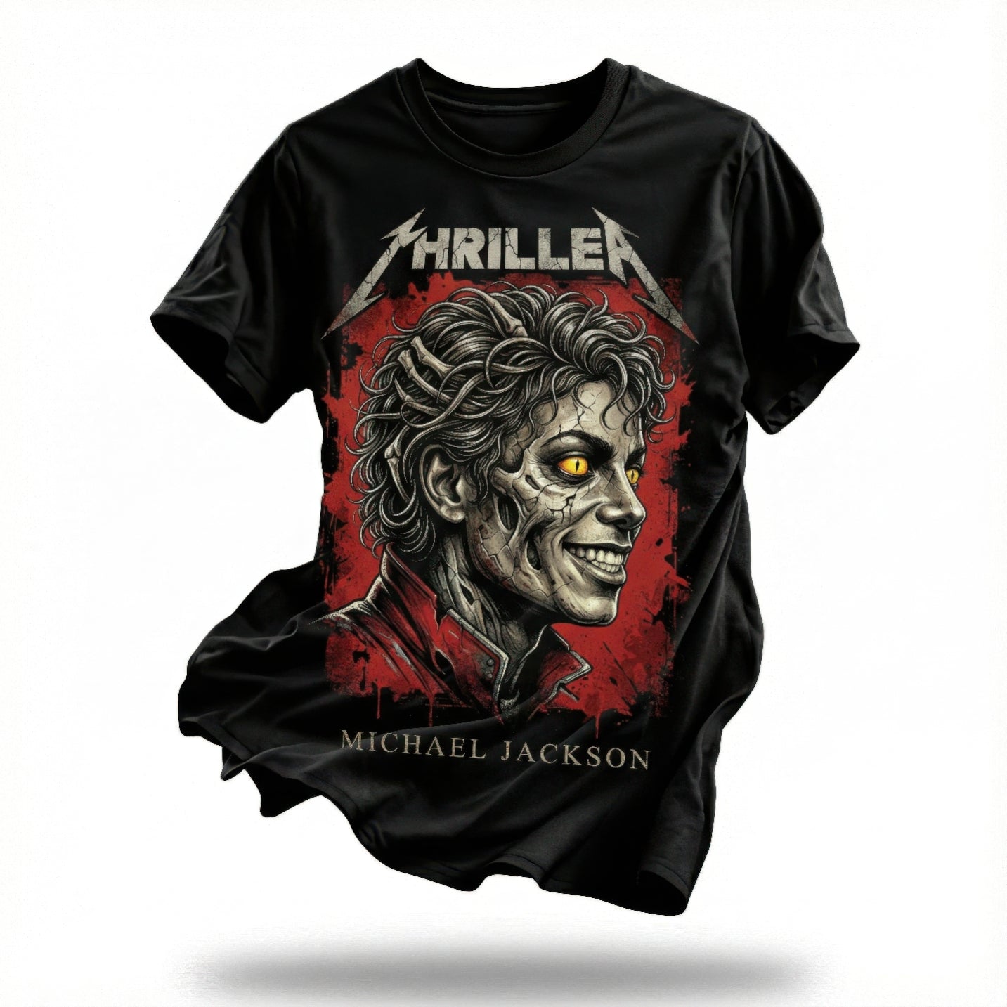 Thriller Zombie Graphic Tee: Michael Jackson 80s Metal Style