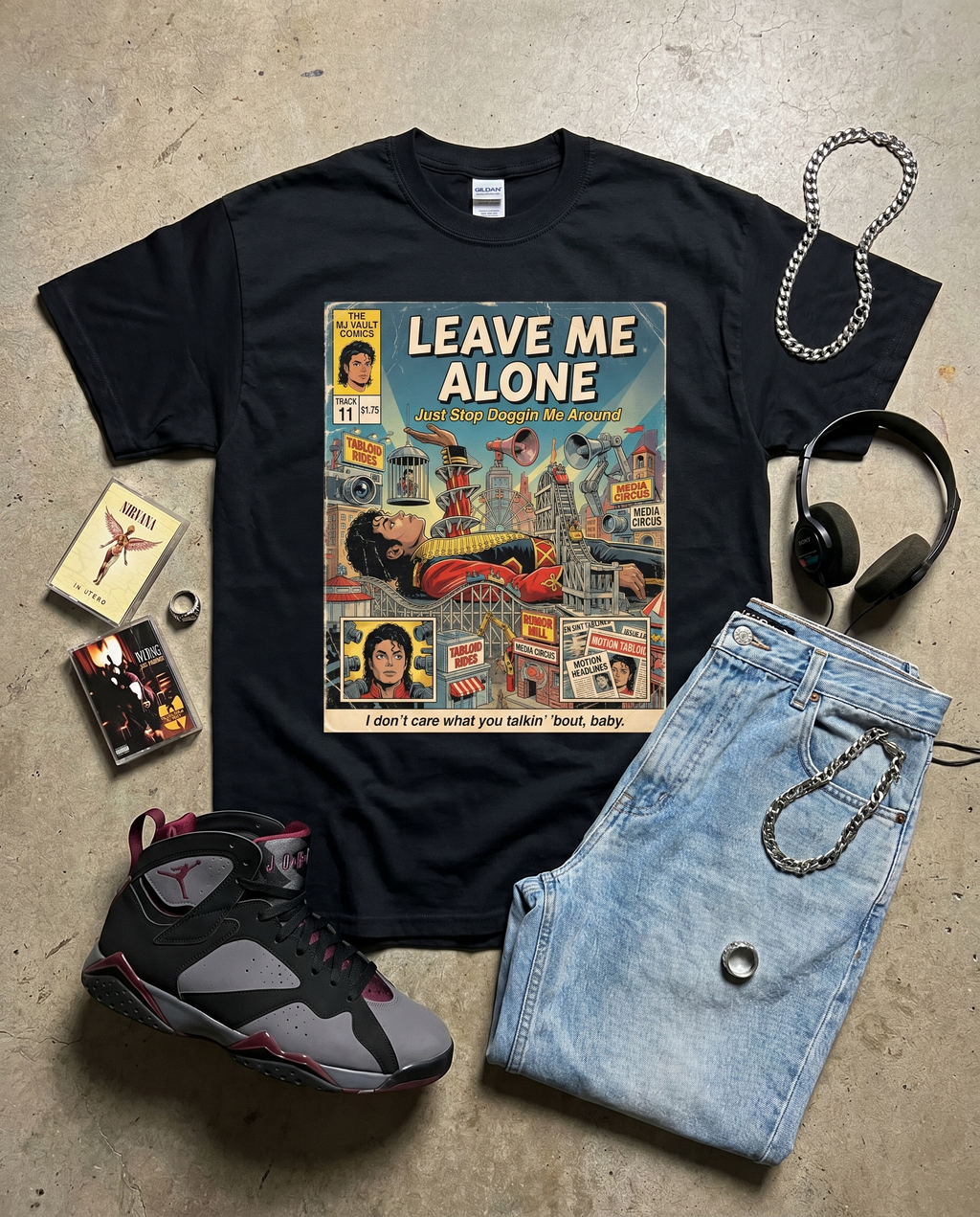 Michael Jackson Leave Me Alone Comic Tee