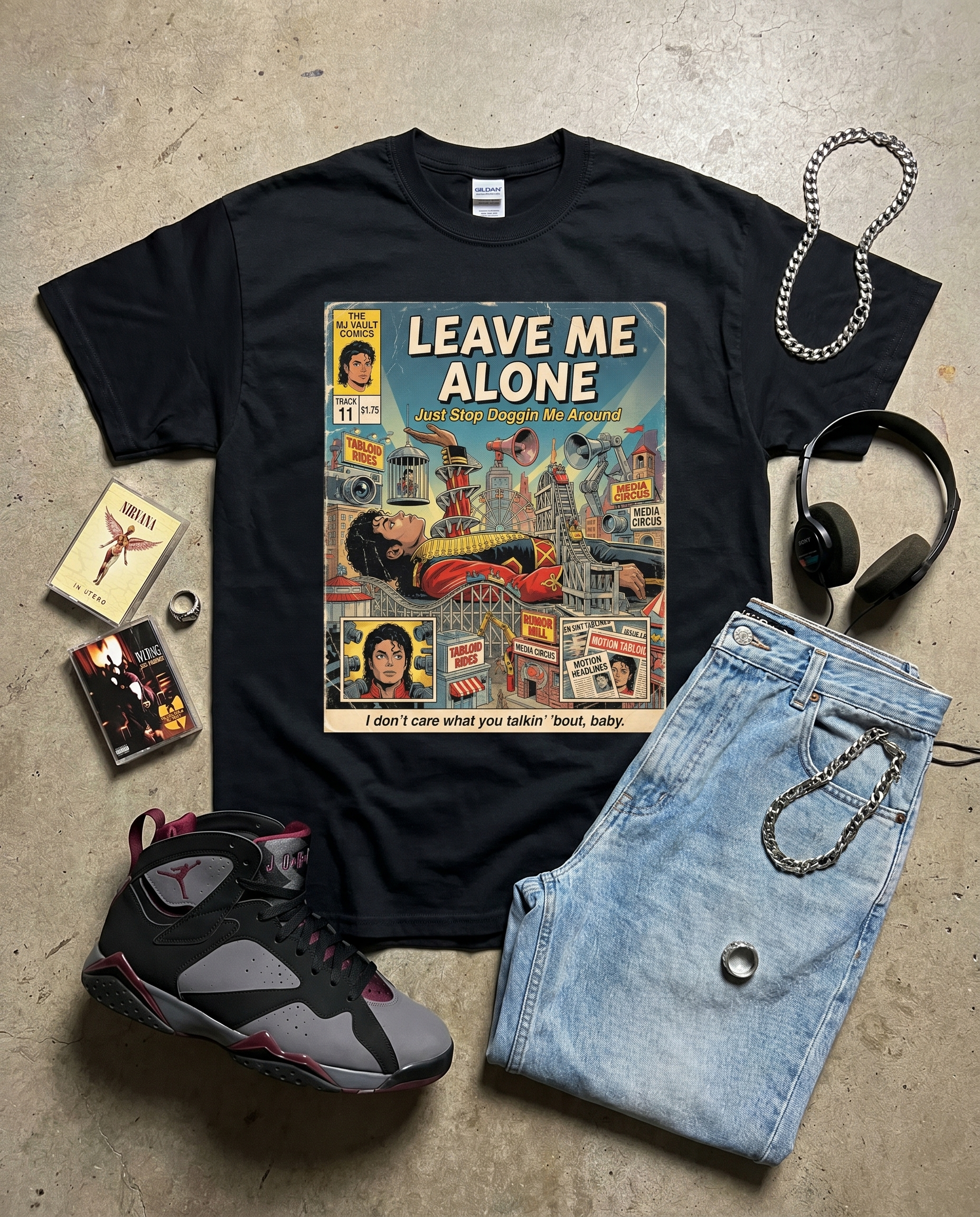Michael Jackson Leave Me Alone Comic Tee
