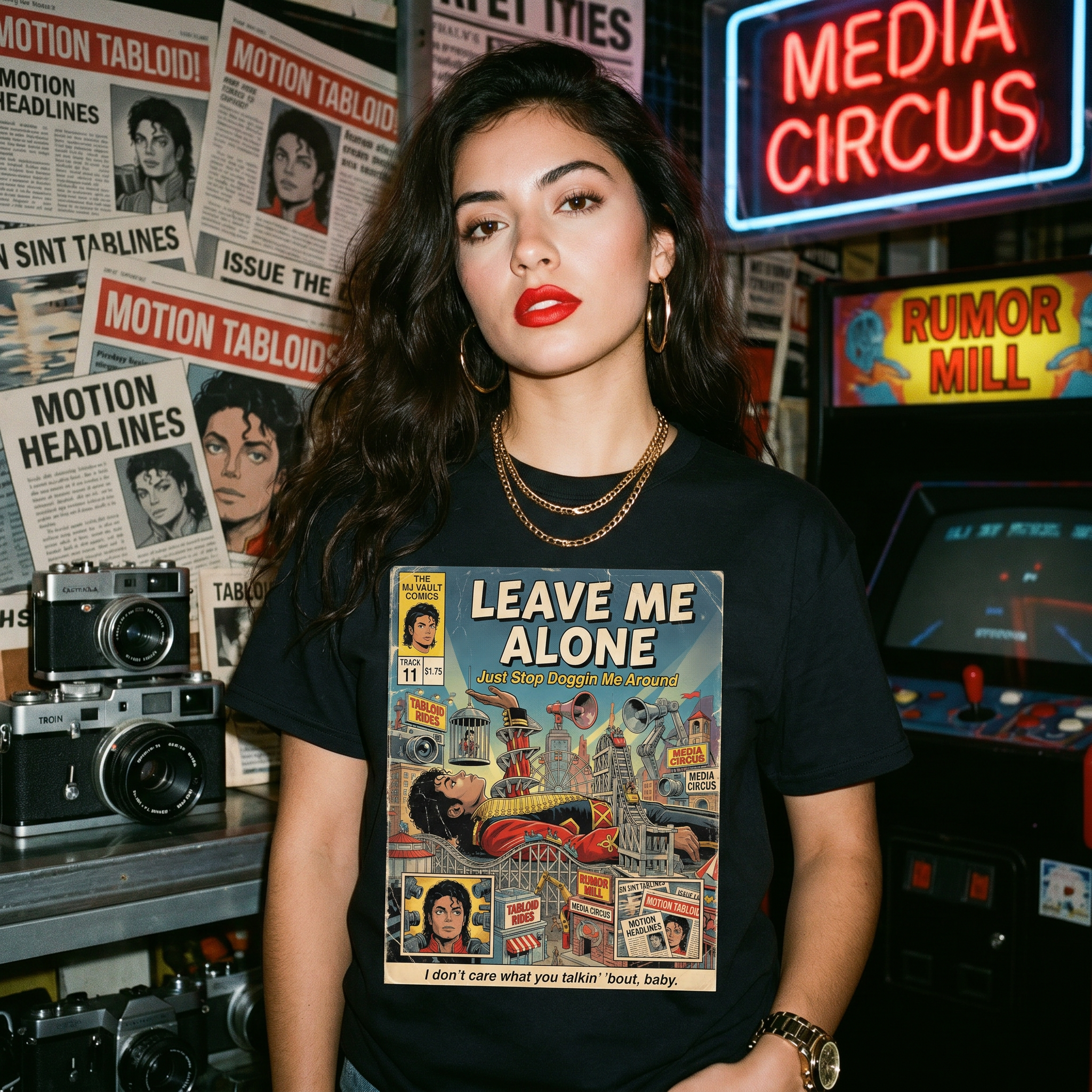 Michael Jackson Leave Me Alone Comic Tee