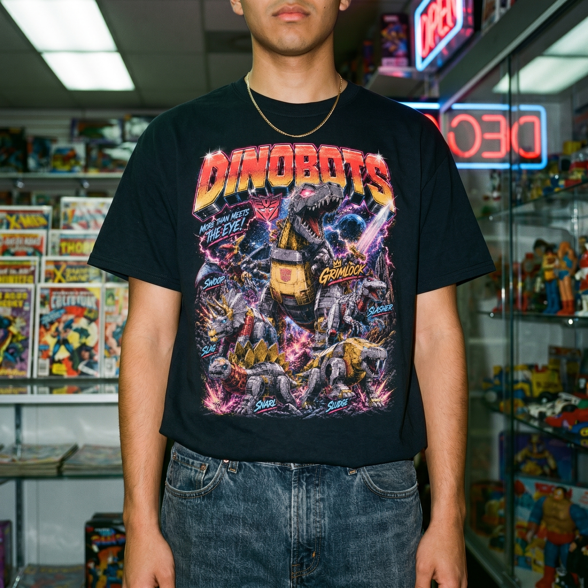 Dinobots Transformers T-Shirt | Vintage Bootleg 80s Graphic Tee