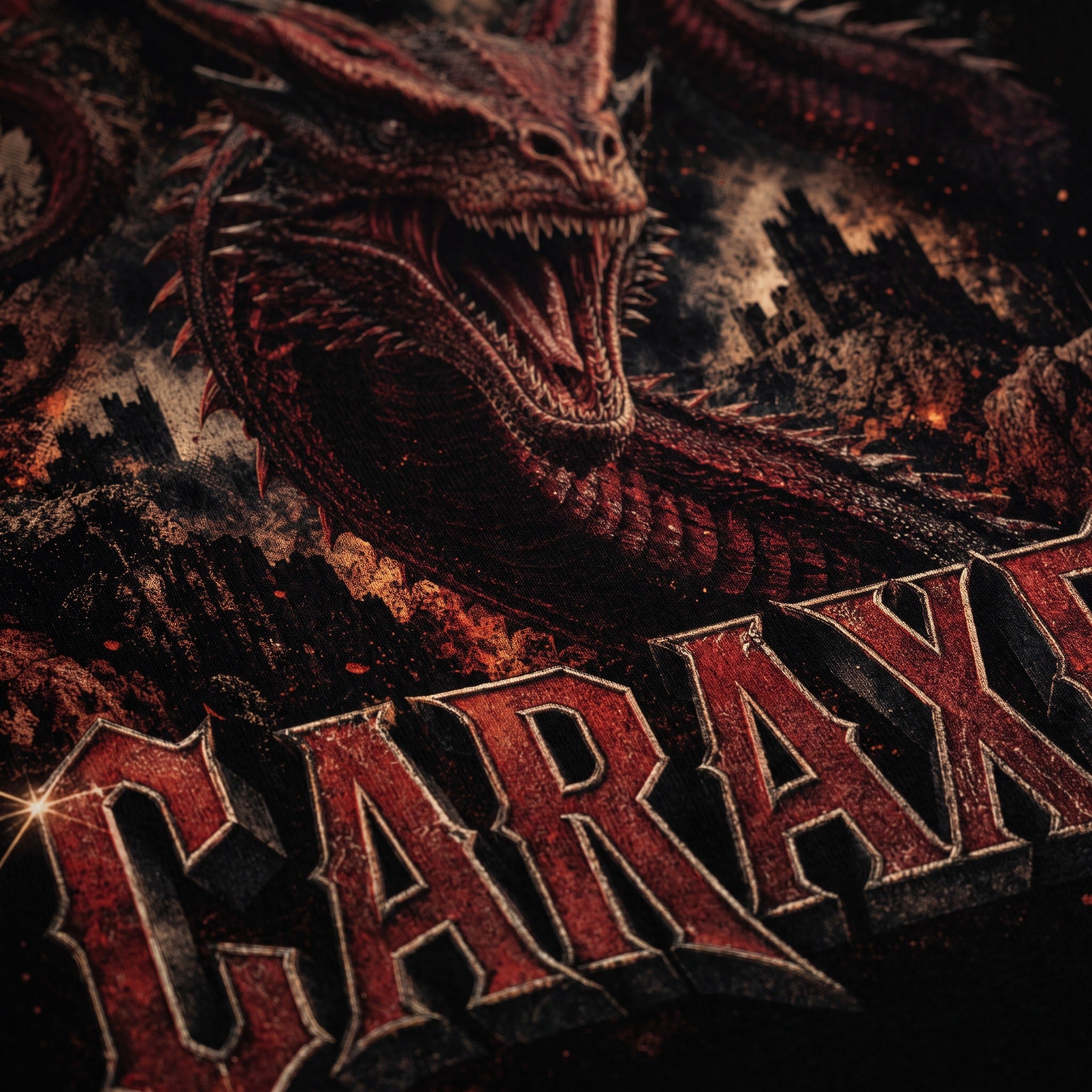 Caraxes Dragon T-Shirt | House of the Dragon Grunge Tee