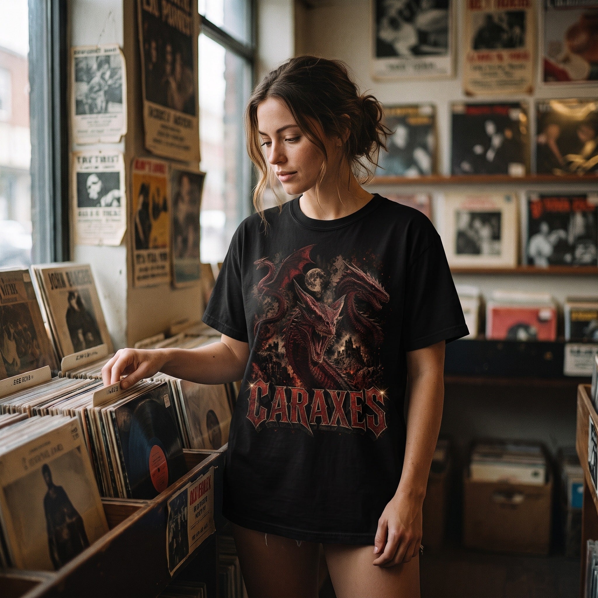 Caraxes Dragon T-Shirt | House of the Dragon Grunge Tee