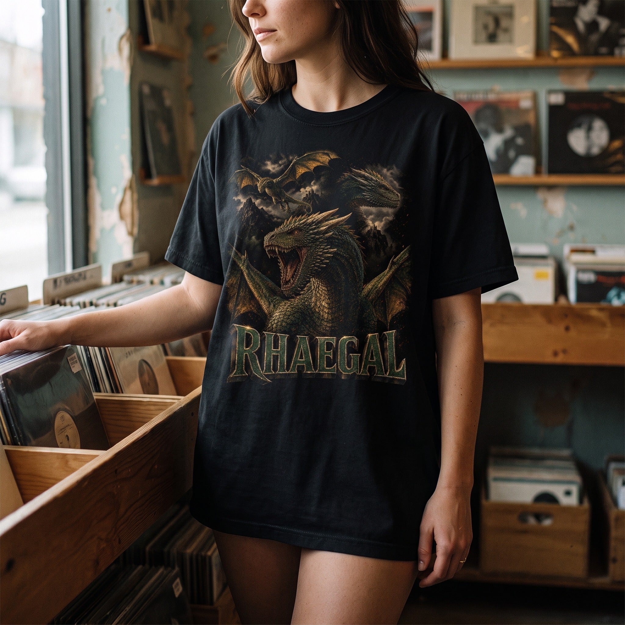 Rhaegal Dragon T-Shirt | Game of Thrones Halftone Tee