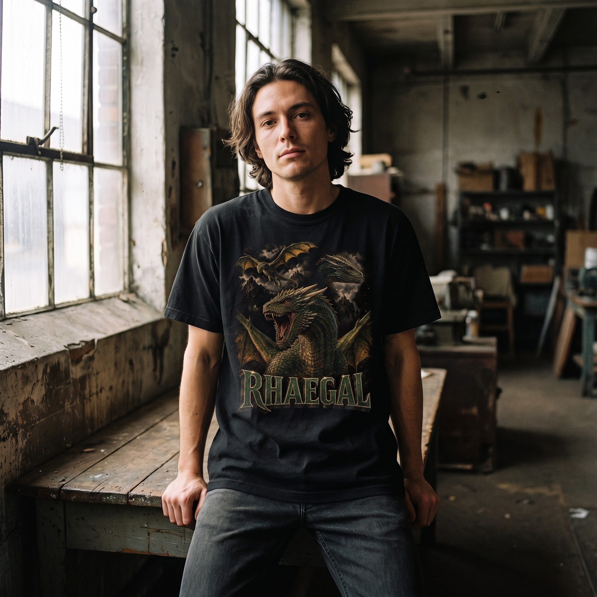 Rhaegal Dragon T-Shirt | Game of Thrones Halftone Tee