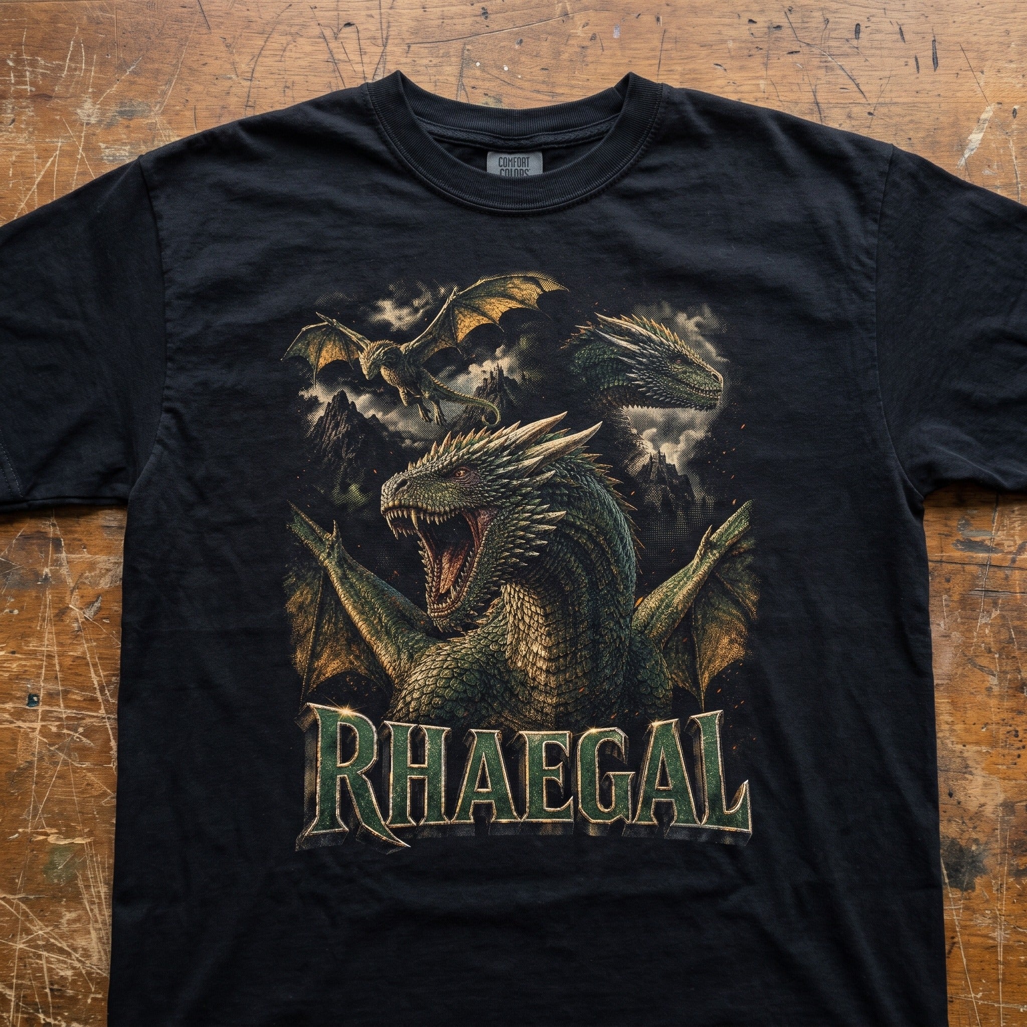 Rhaegal Dragon T-Shirt | Game of Thrones Halftone Tee