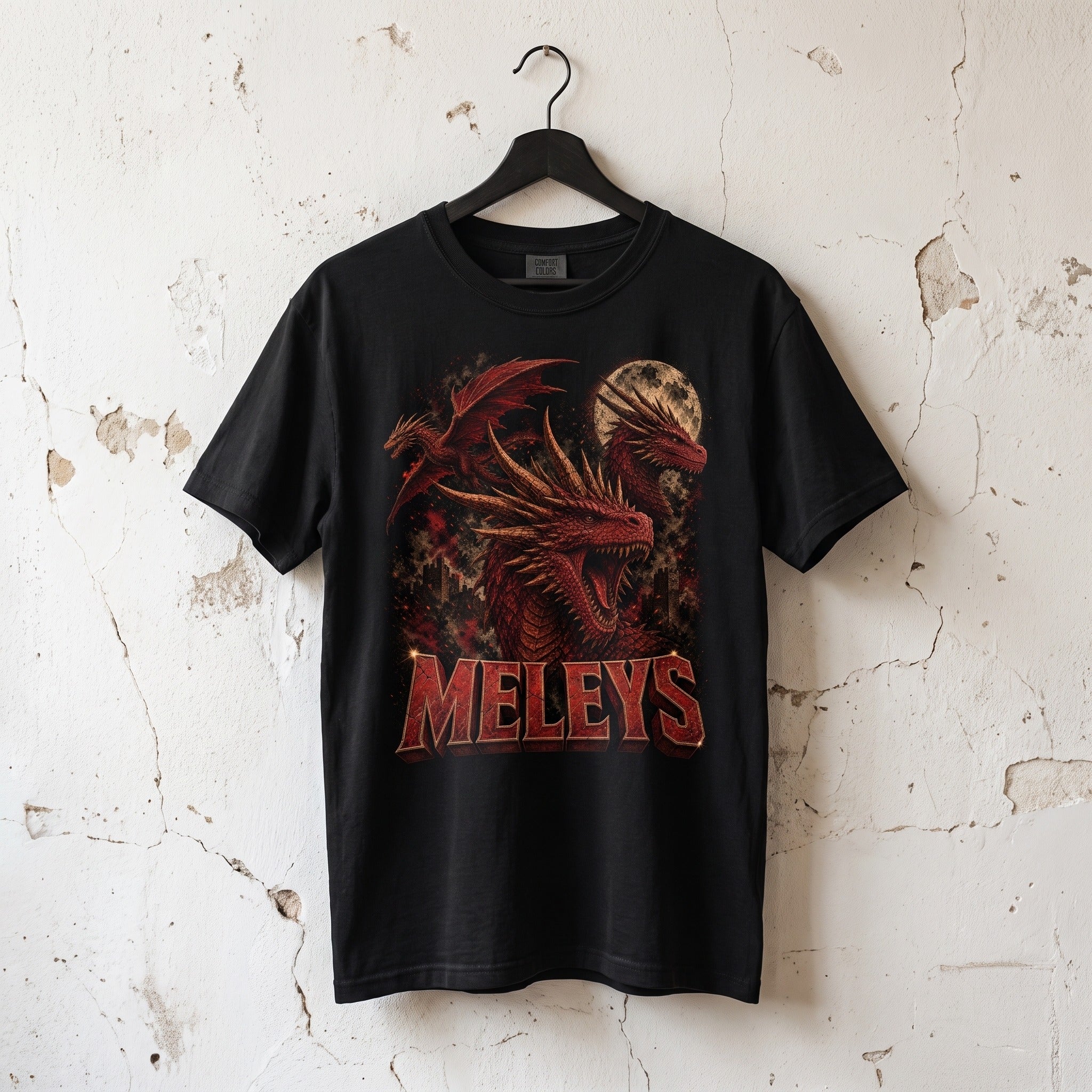 Meleys Dragon T-Shirt | House of the Dragon Distressed Fantasy Comfort Colors Tee