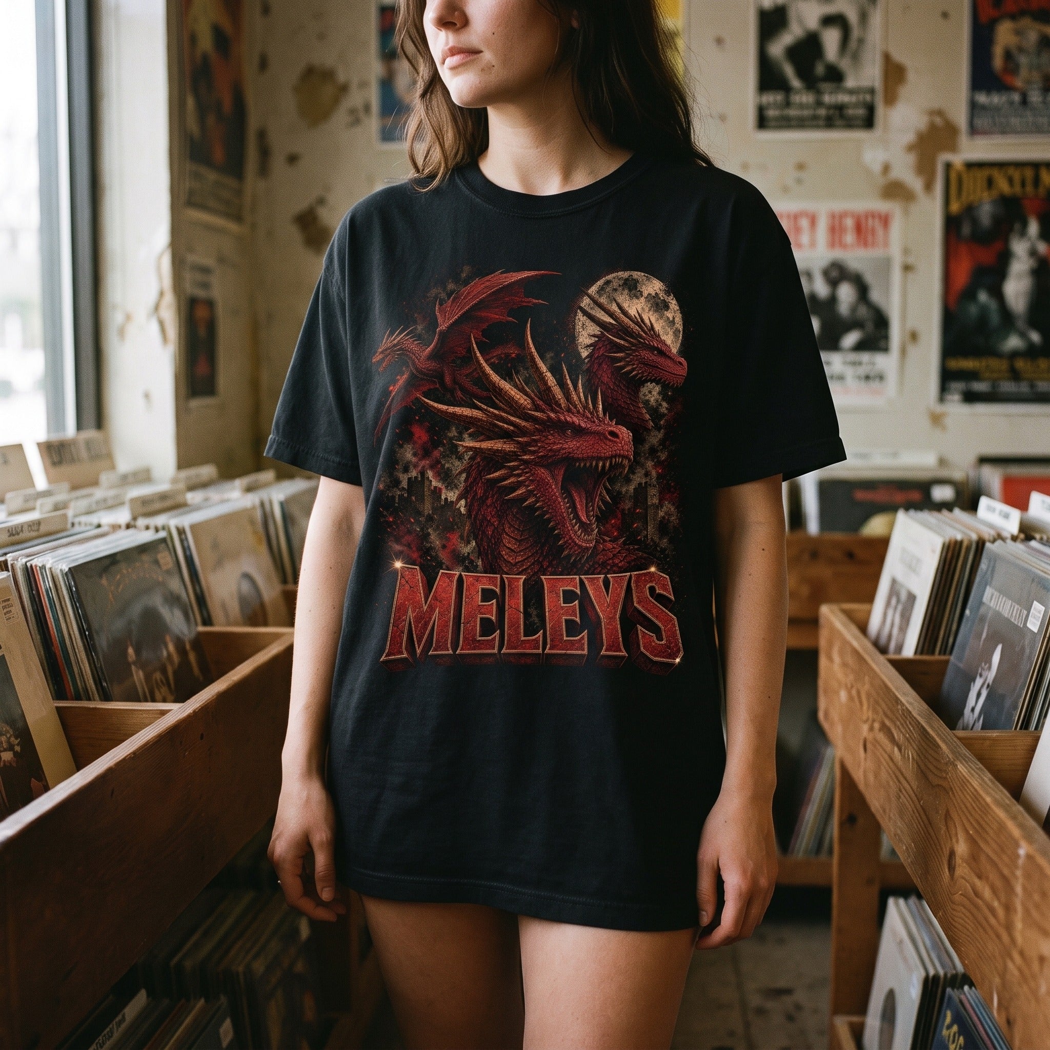 Meleys Dragon T-Shirt | House of the Dragon Distressed Fantasy Comfort Colors Tee