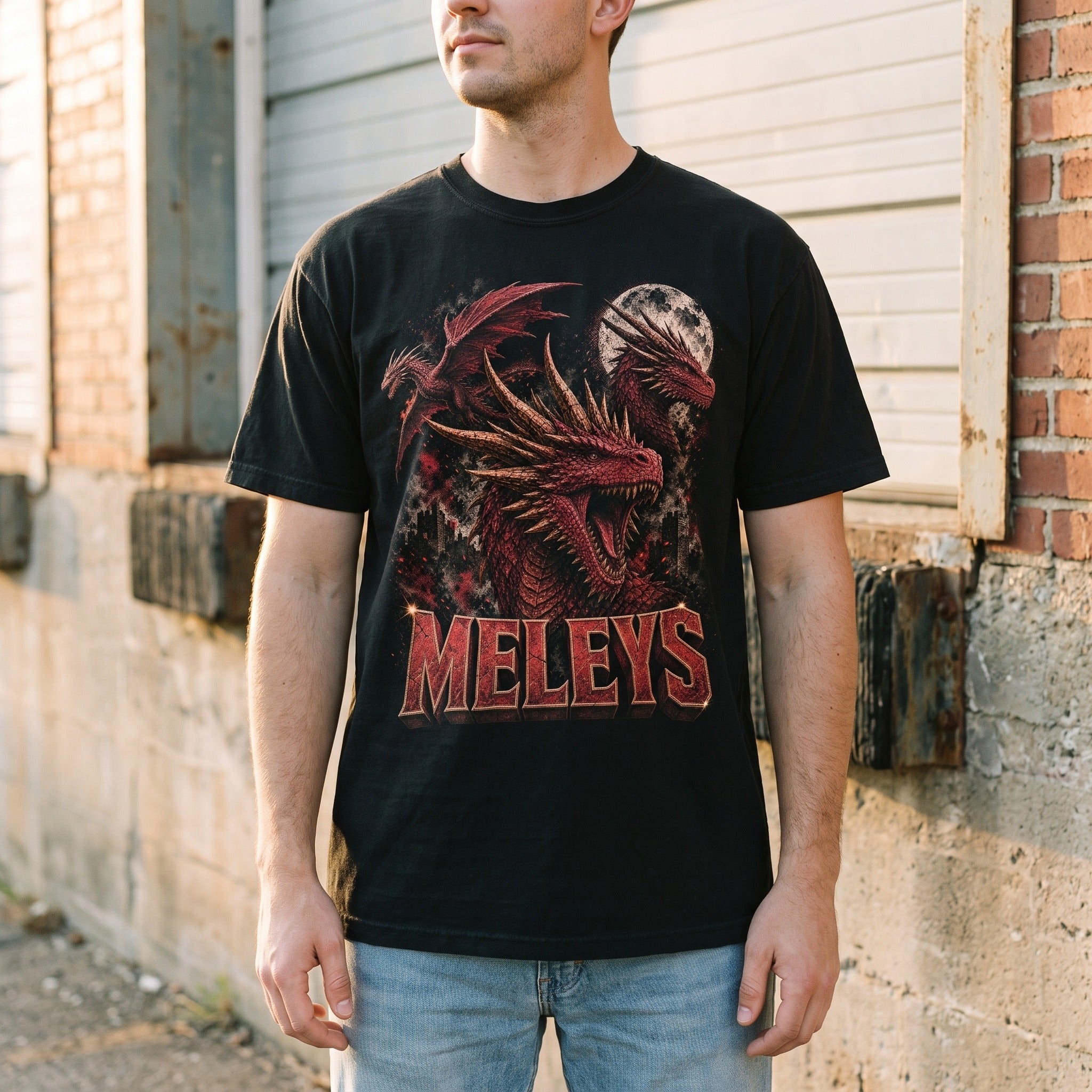 Meleys Dragon T-Shirt | House of the Dragon Distressed Fantasy Comfort Colors Tee
