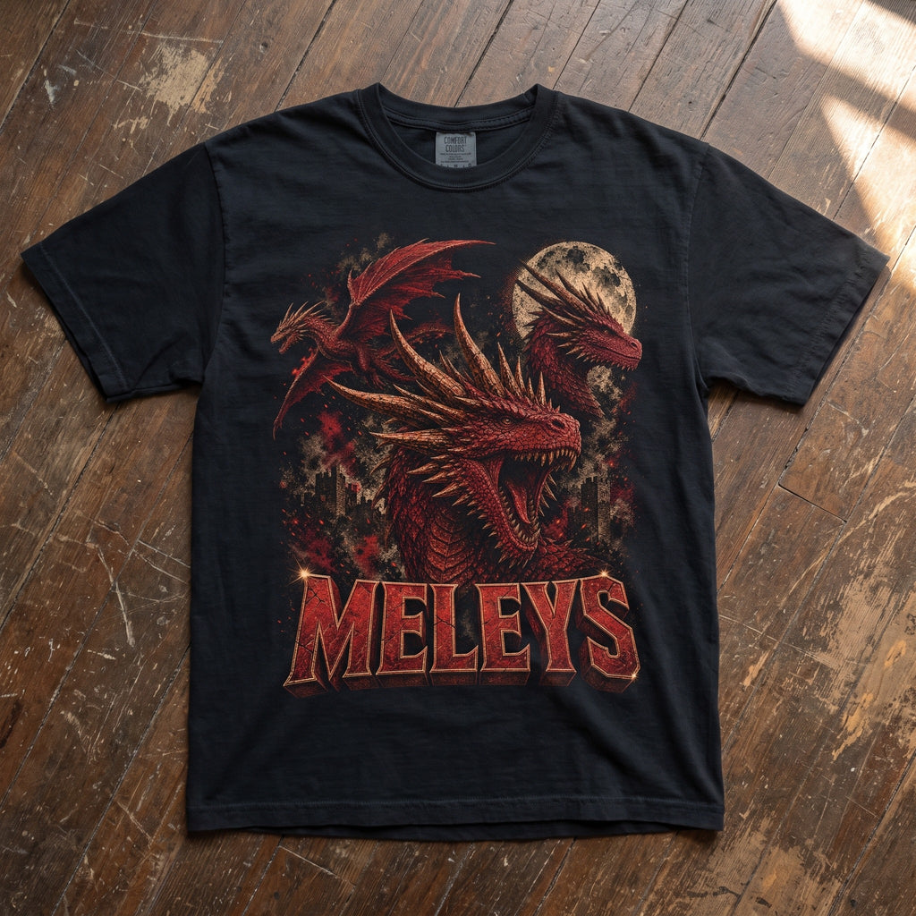 Meleys Dragon T-Shirt | House of the Dragon Distressed Fantasy Comfort Colors Tee