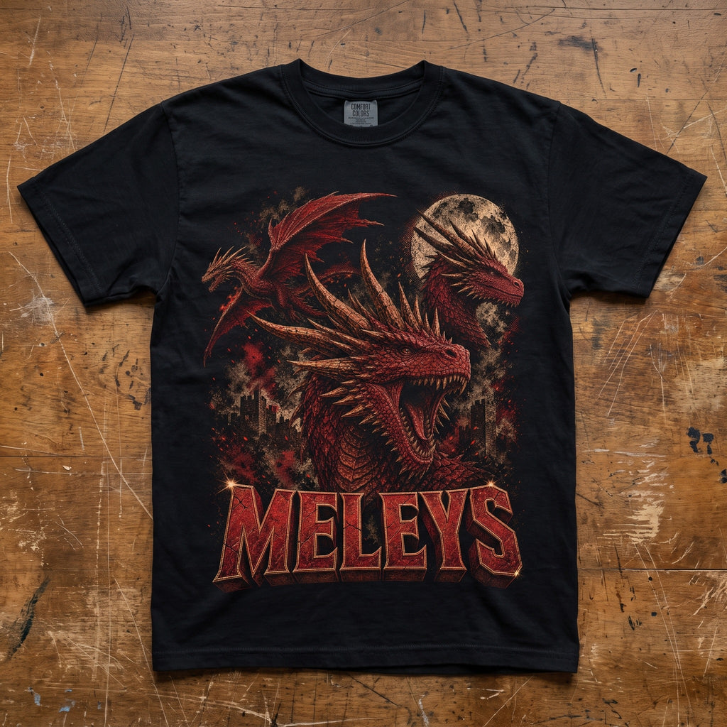 Meleys Dragon T-Shirt | House of the Dragon Distressed Fantasy Comfort Colors Tee