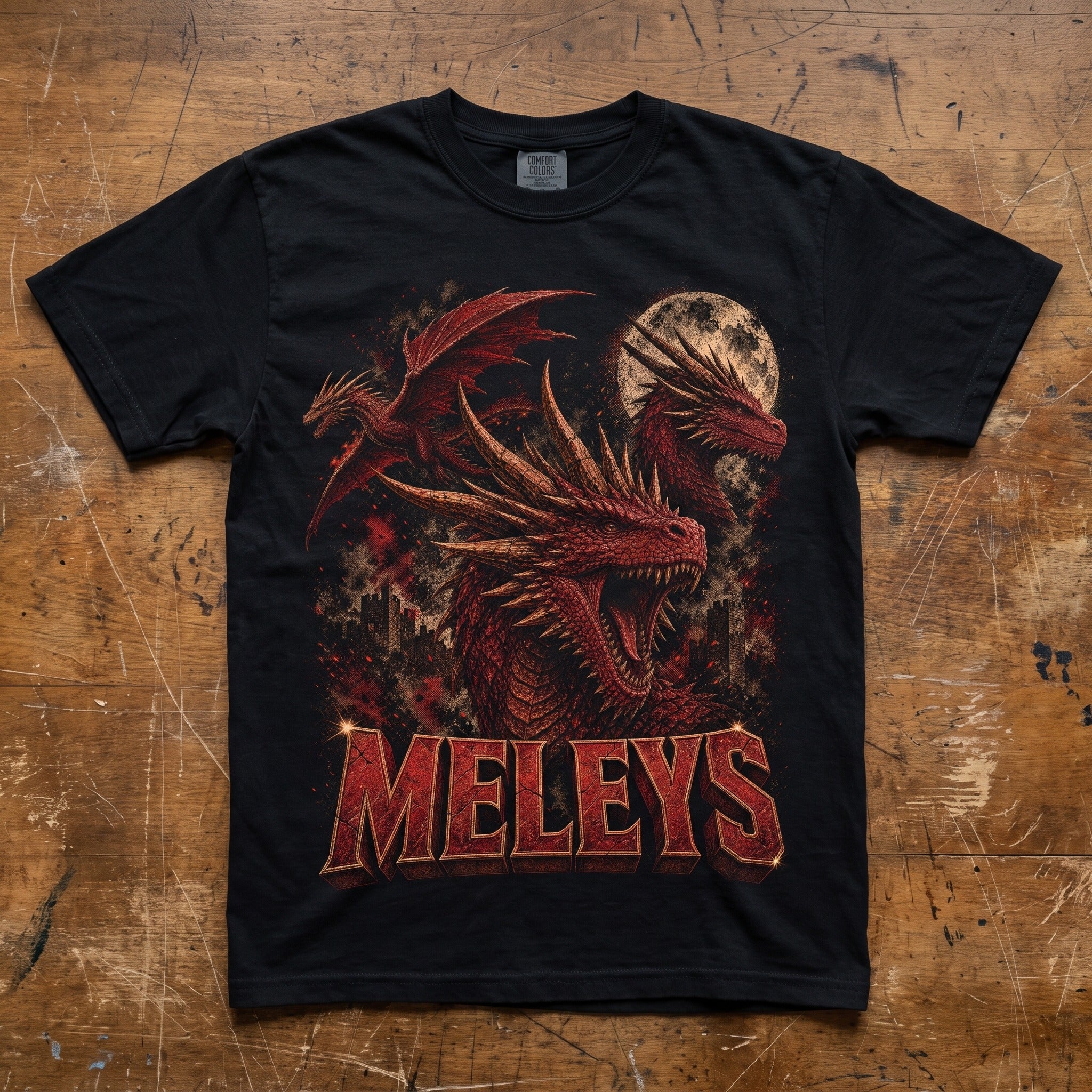 Meleys Dragon T-Shirt | House of the Dragon Distressed Fantasy Comfort Colors Tee