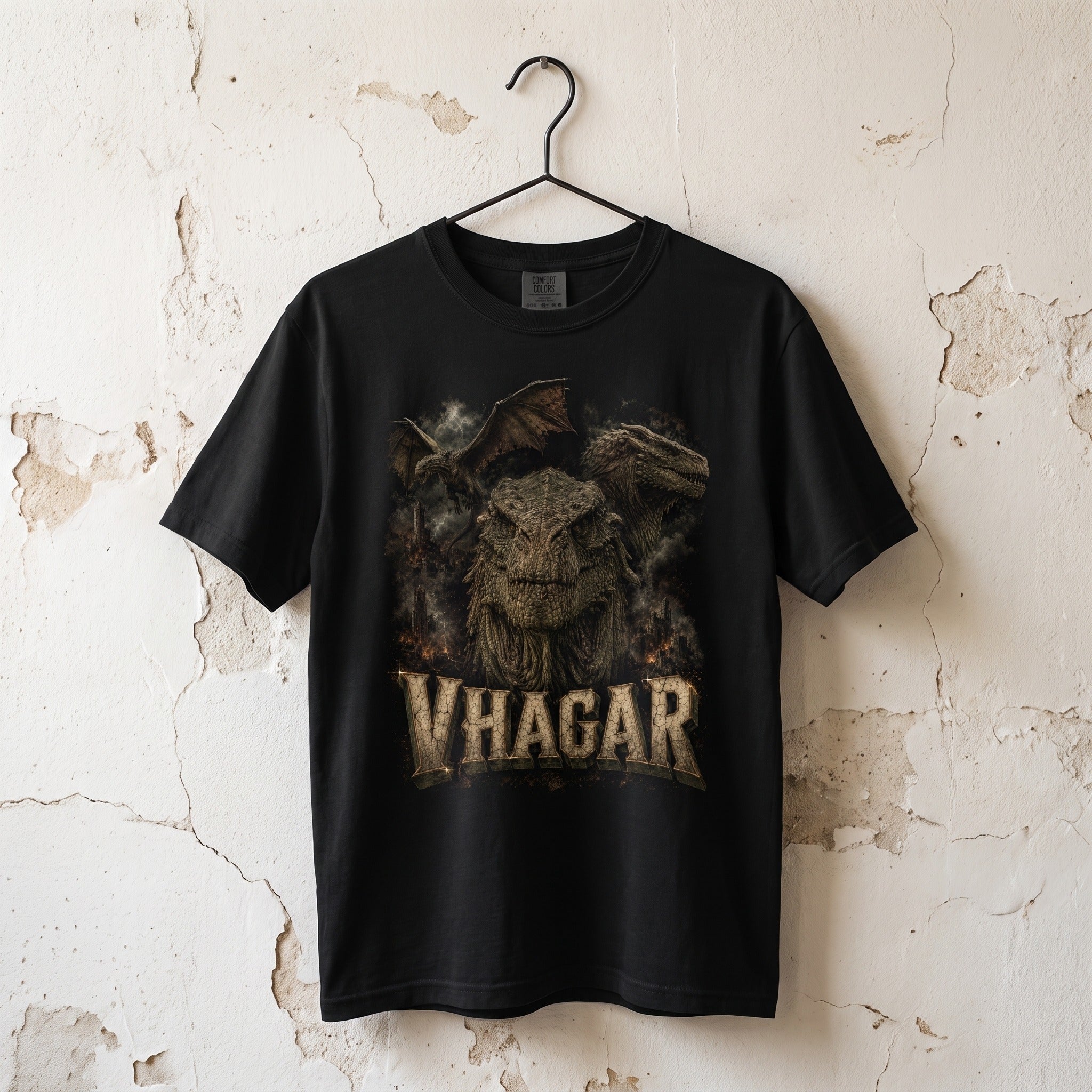 Vhagar Dragon T-Shirt | House of the Dragon Distressed Fantasy Creature Tee
