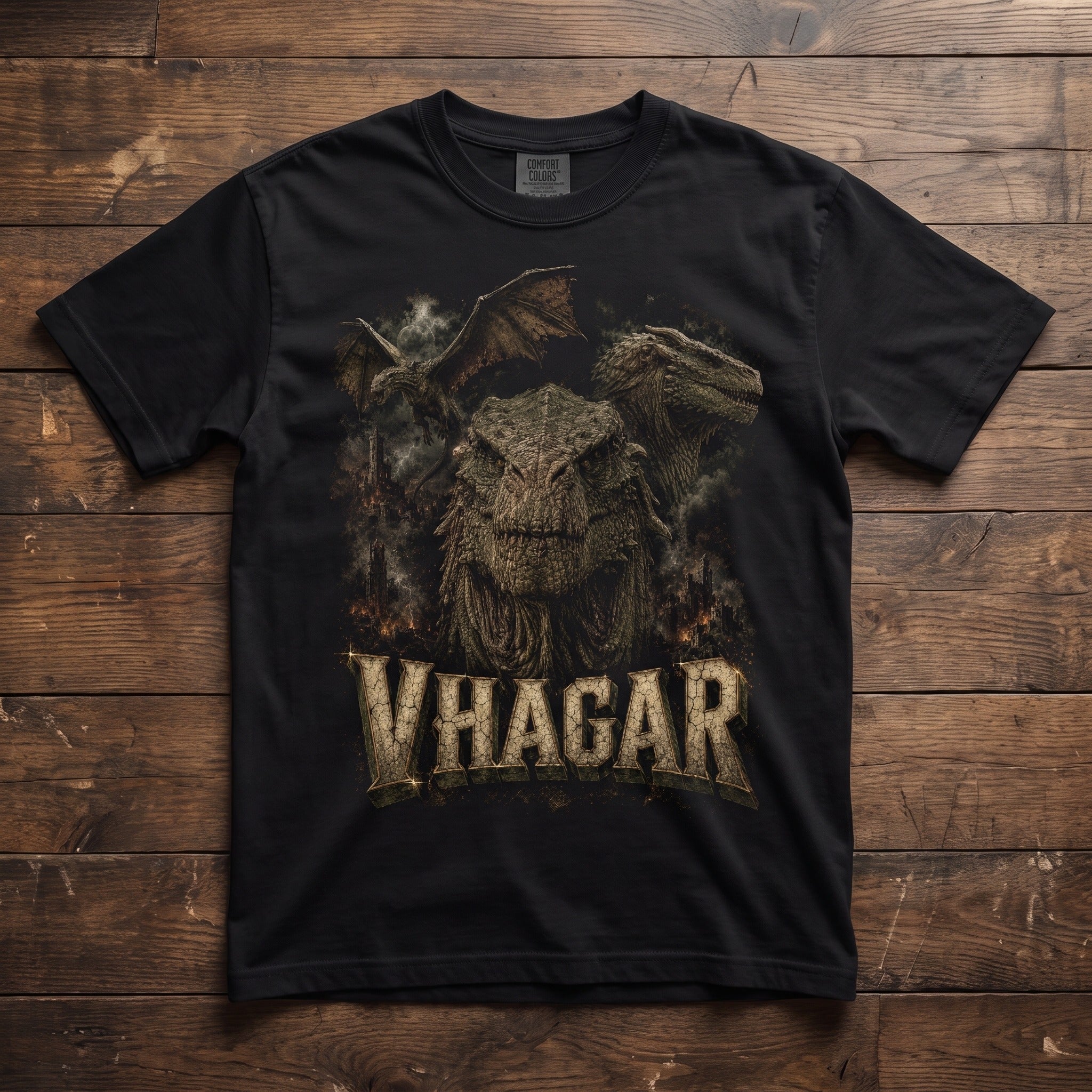 Vhagar Dragon T-Shirt | House of the Dragon Distressed Fantasy Creature Tee