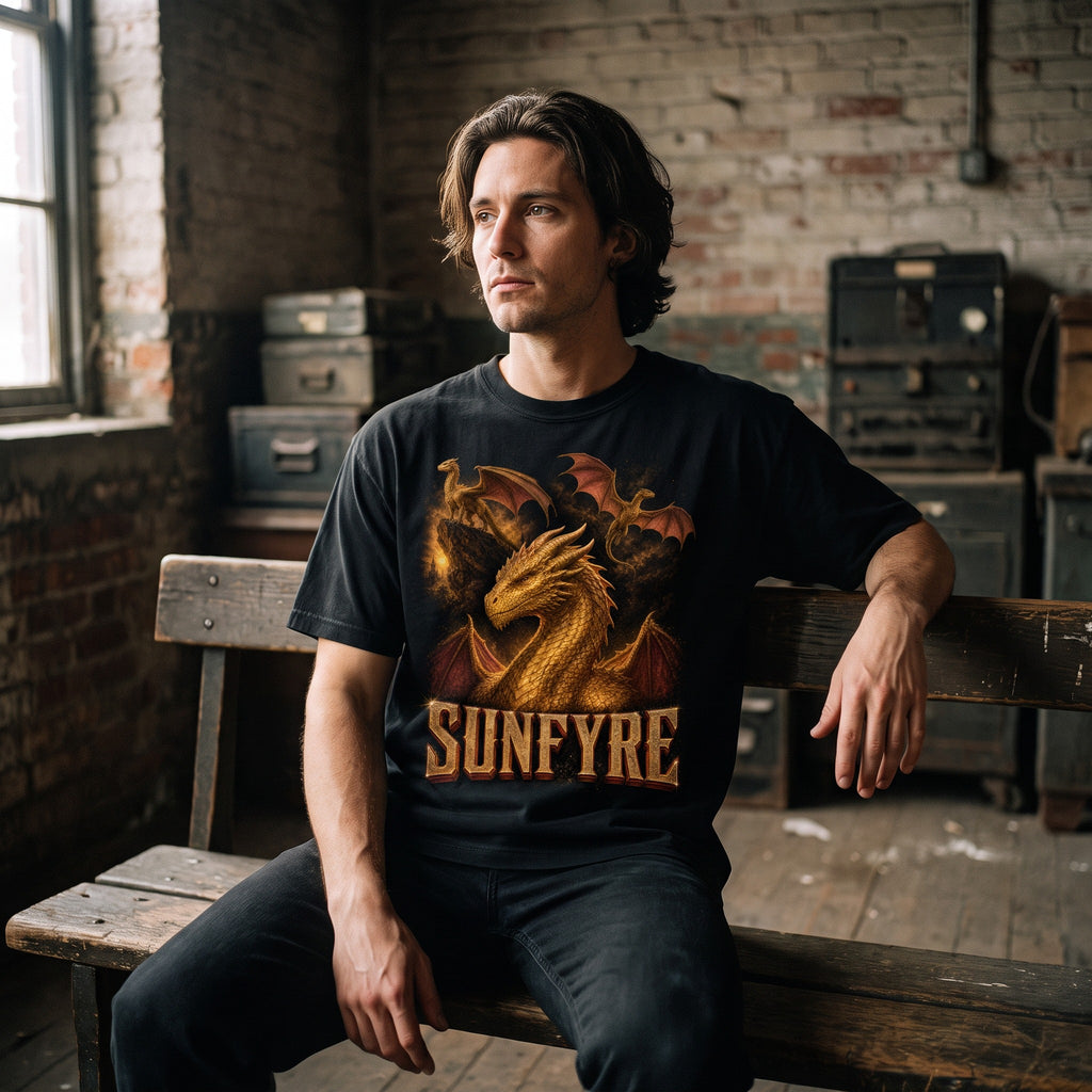 Sunfyre Golden Dragon T-Shirt | House of the Dragon Art Comfort Colors Tee