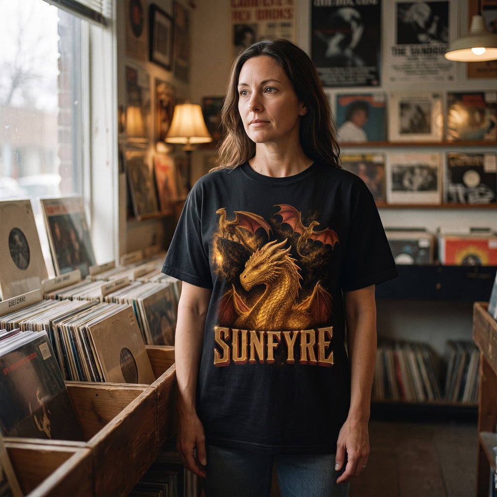 Sunfyre Golden Dragon T-Shirt | House of the Dragon Art Comfort Colors Tee