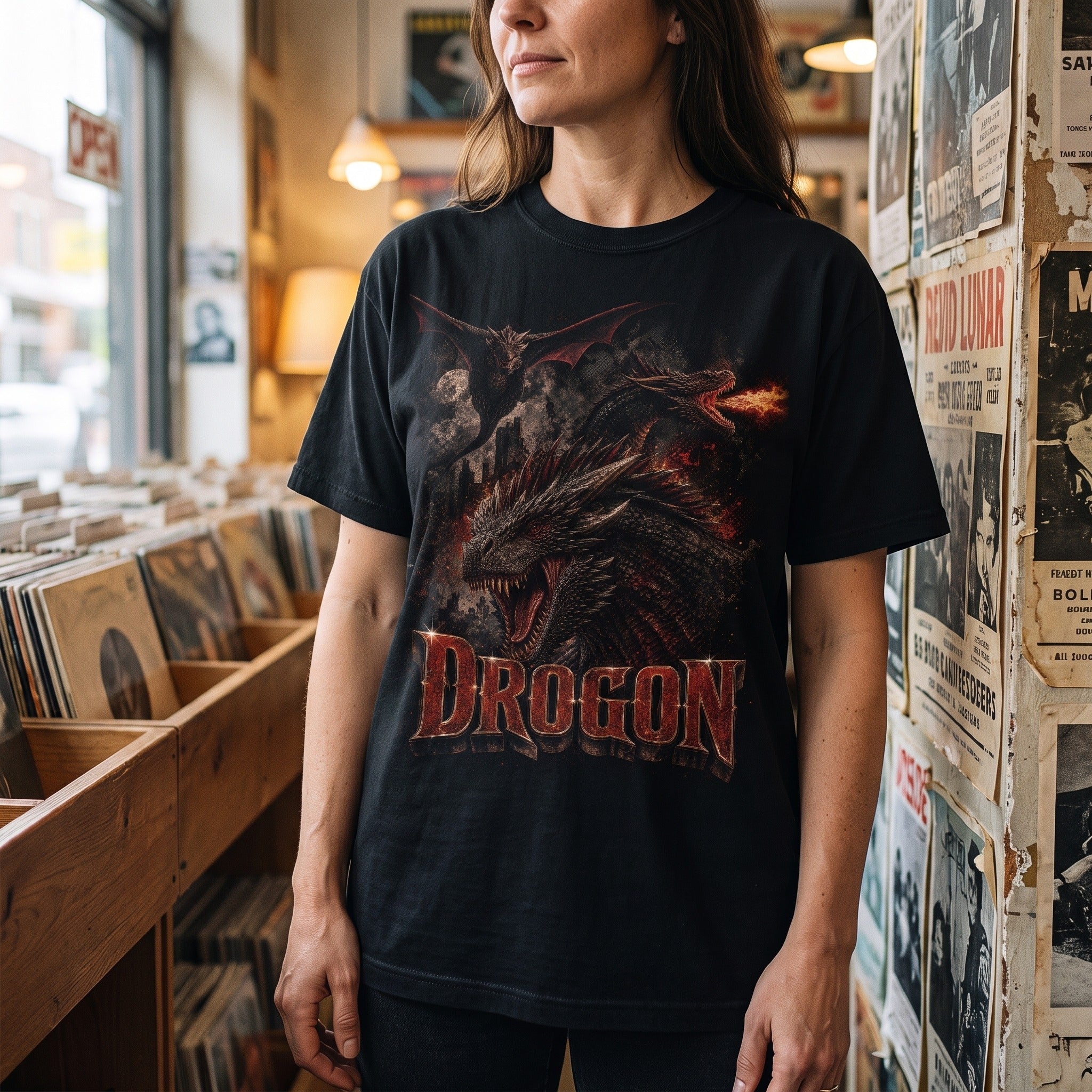 Drogon Game of Thrones Tee | Fantasy Dragon Distressed Unisex T-Shirt