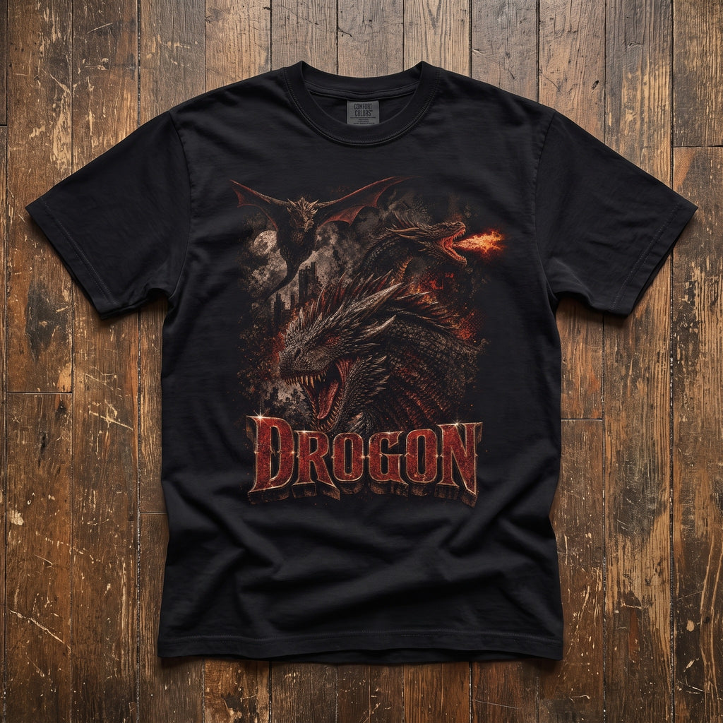 Drogon Game of Thrones Tee | Fantasy Dragon Distressed Unisex T-Shirt