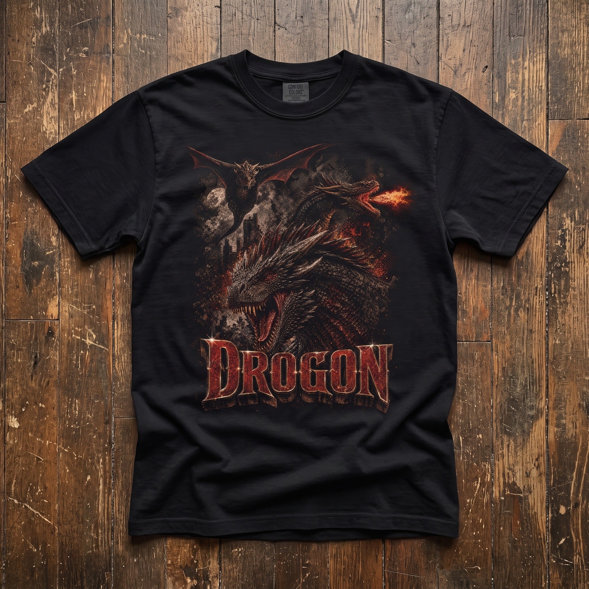 Drogon Game of Thrones Tee | Fantasy Dragon Distressed Unisex T-Shirt