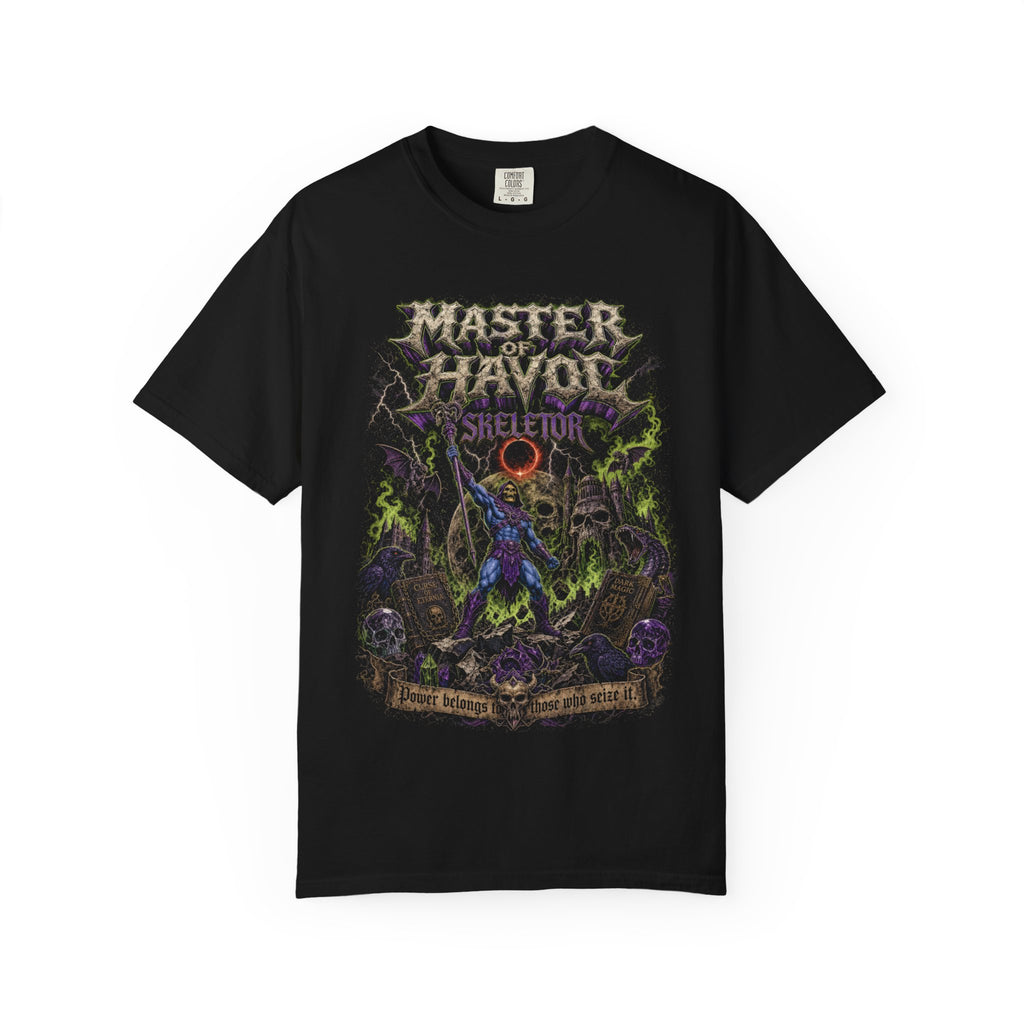 Skeletor Master of Havoc T-Shirt | Vintage Bootleg Dark Fantasy Tee