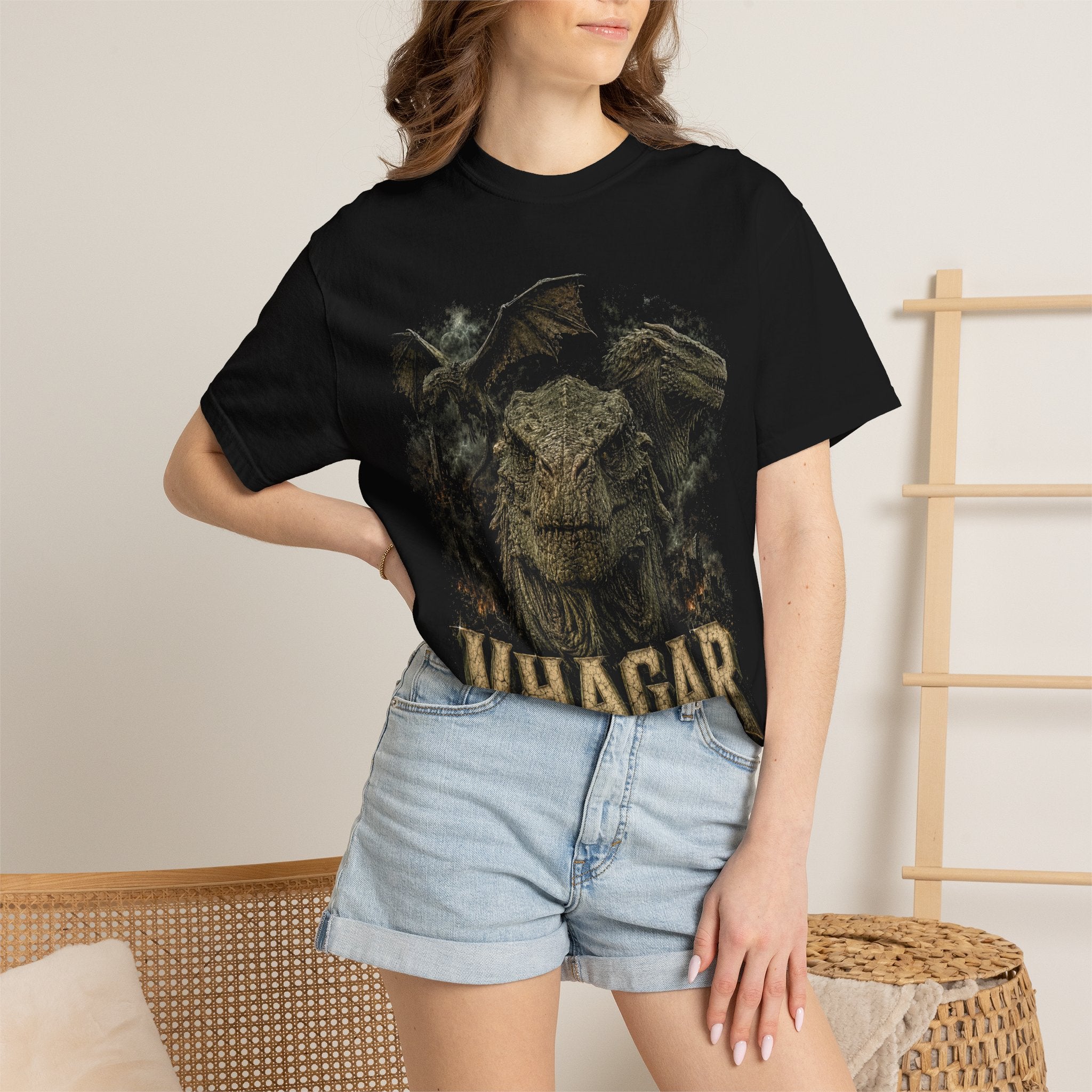 Vhagar Dragon T-Shirt | House of the Dragon Distressed Fantasy Creature Tee