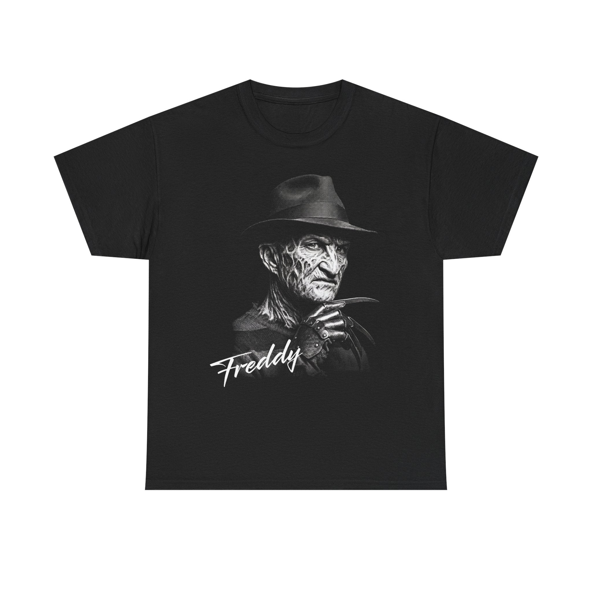 Freddy Krueger Halftone T-Shirt | Nightmare on Elm Street Tee | Classic Horror Villain Gift