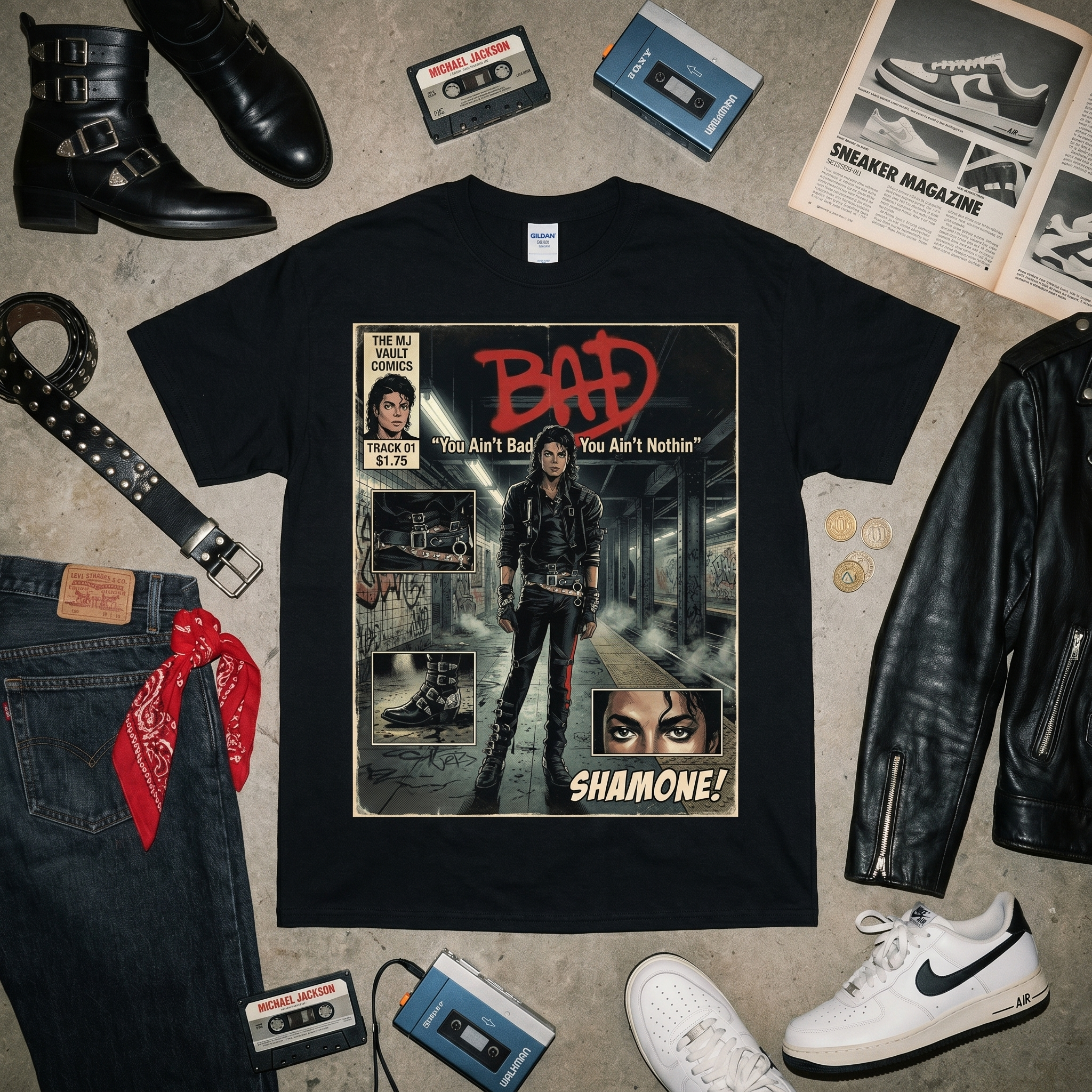 Michael Jackson Bad Comic Tee