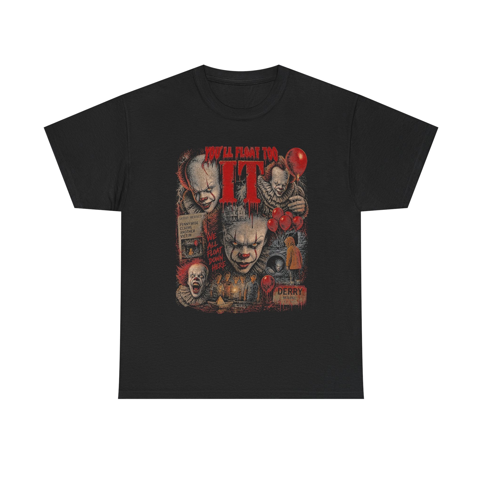 Sewer Horror Clown Graphic Tee | Vintage Clown Scary Movie Shirt